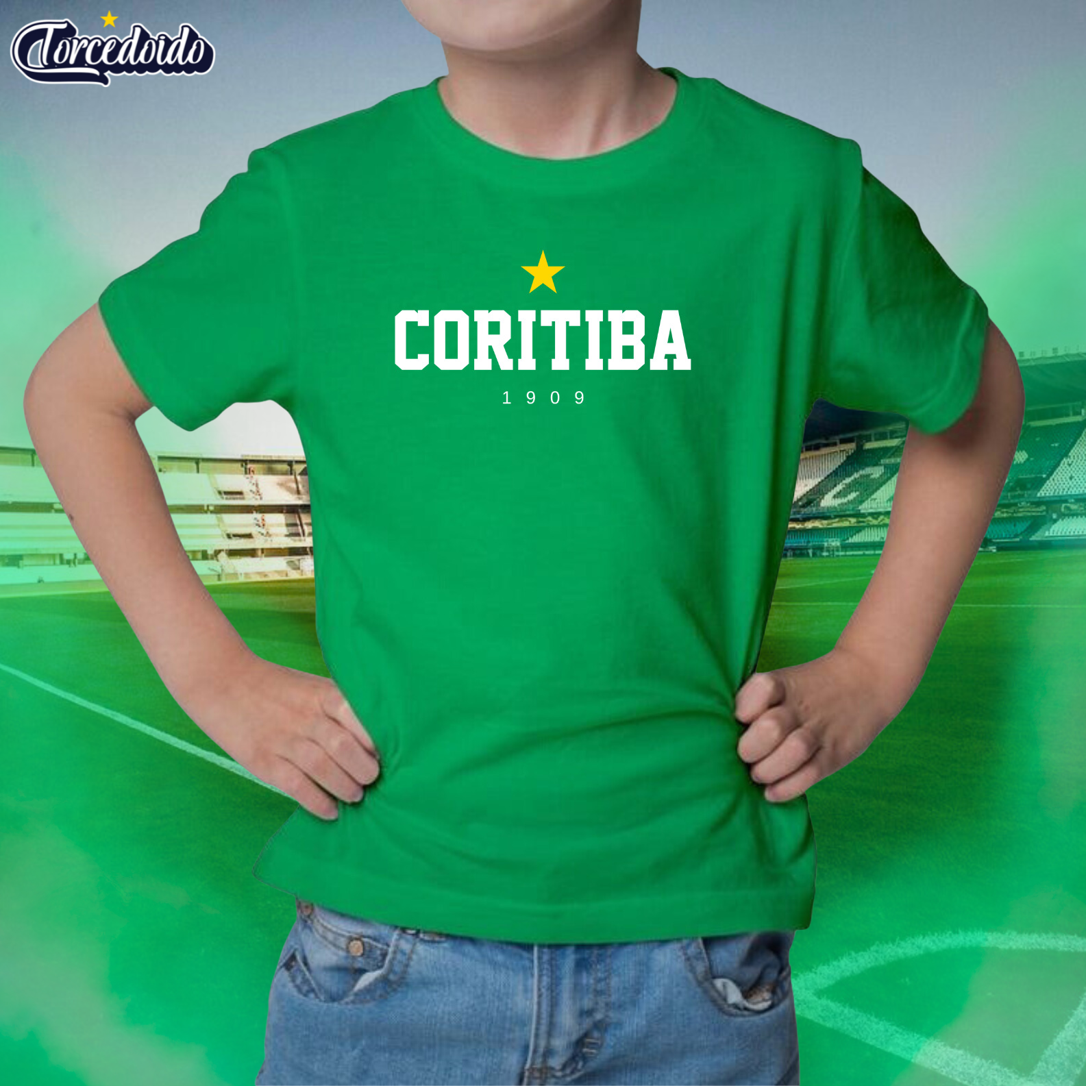 Nome do produto: Camiseta Infantil Tradicional - Coritiba