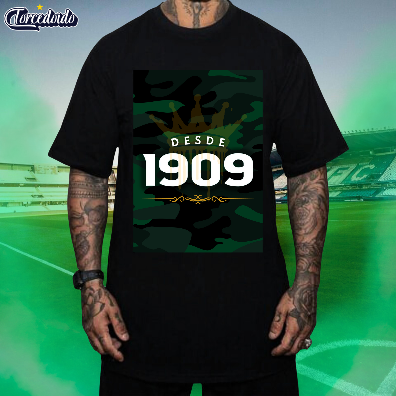 Nome do produto: Camiseta Camuflada 1909 - Coritiba