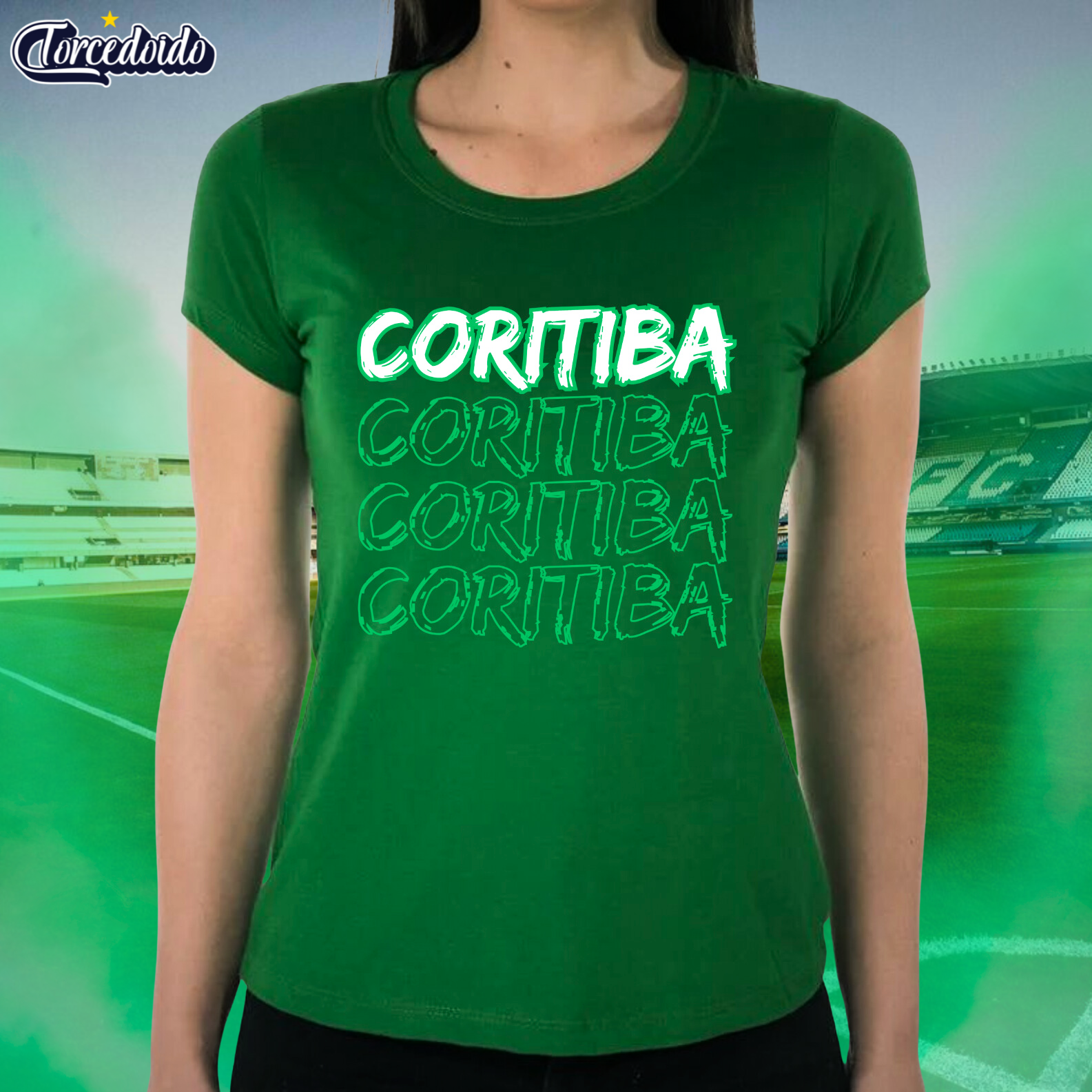 Nome do produto: Camiseta Baby Look Coritiba 3x - Coritiba