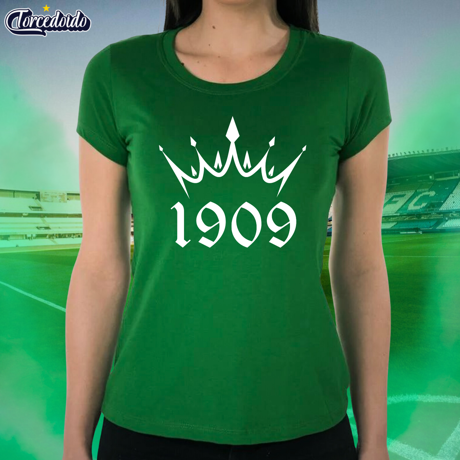 Nome do produto: Camiseta Baby Look Padrão 1909 - Coritiba