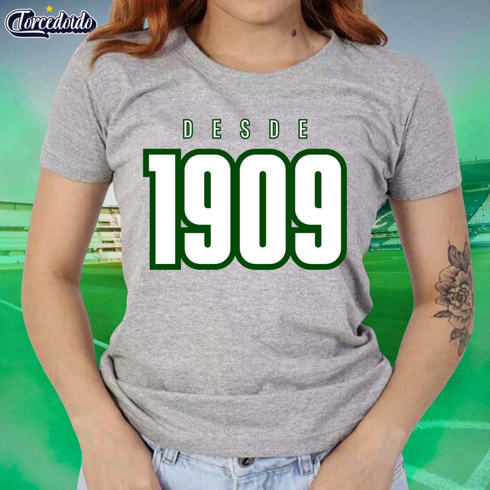 Nome do produto: Camiseta Baby Look Desde 1909 - Coritiba