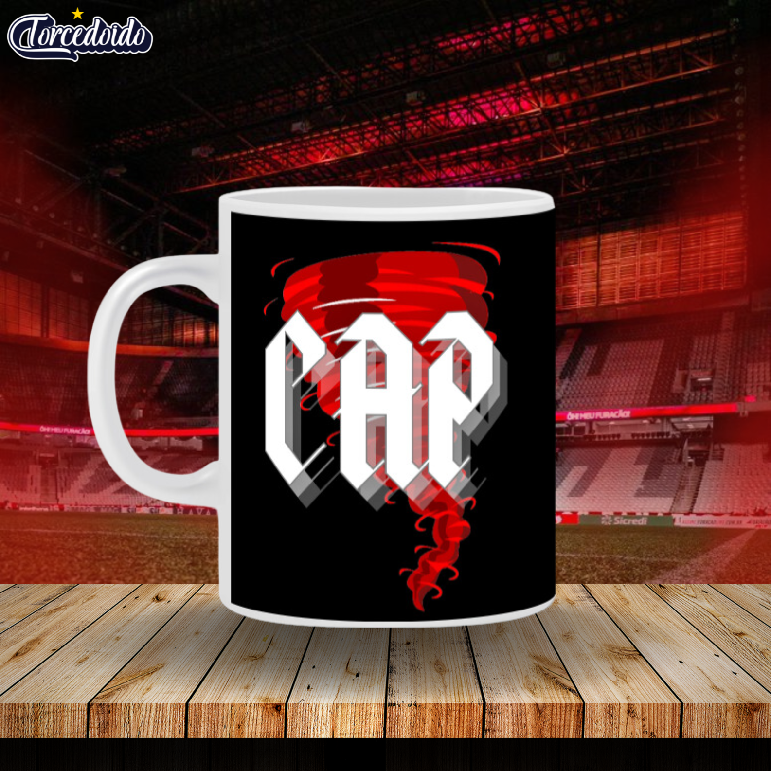 Nome do produto: Caneca Cerâmica CAP Furacão - Athletico