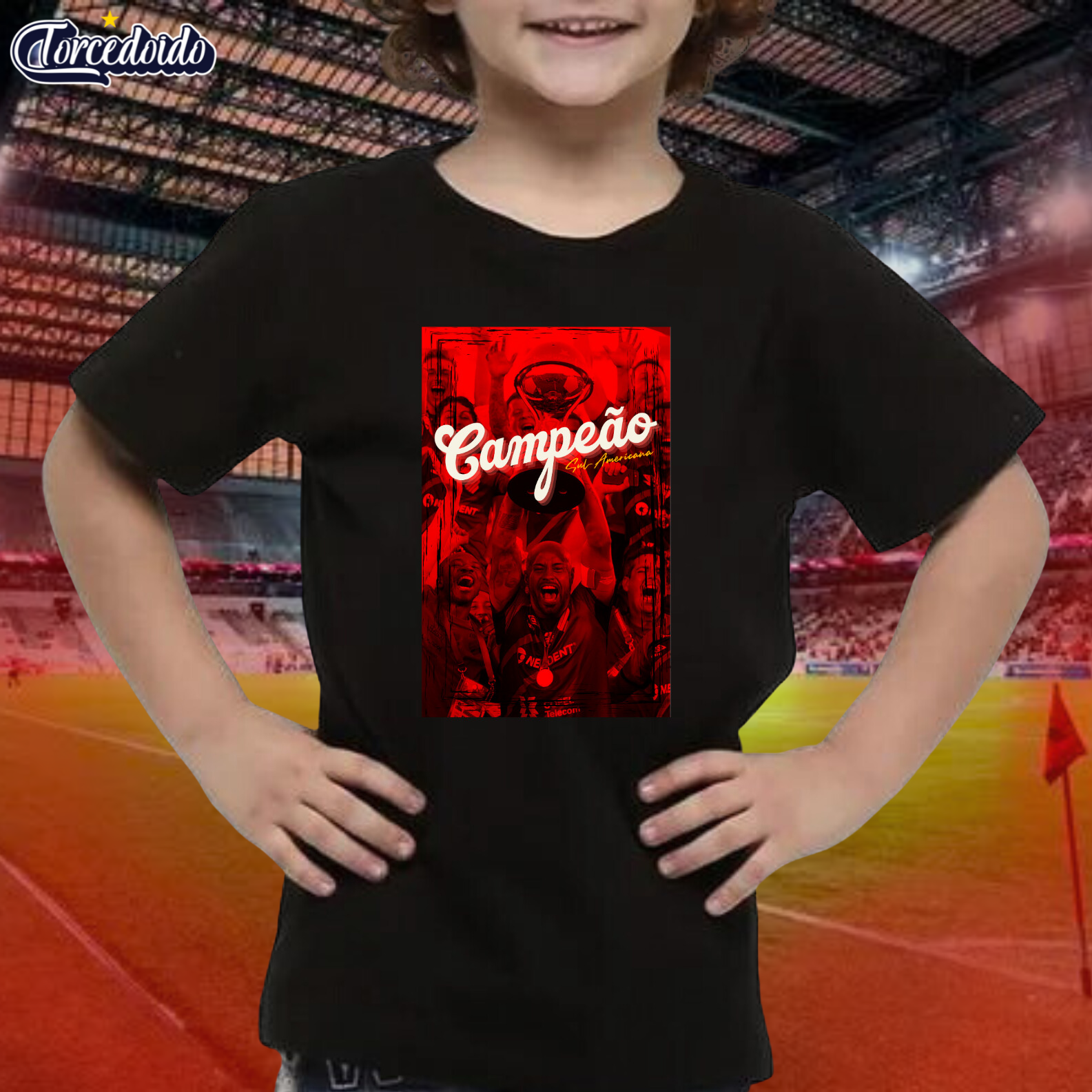 Nome do produto: Camiseta Infantil Campeão - Athletico