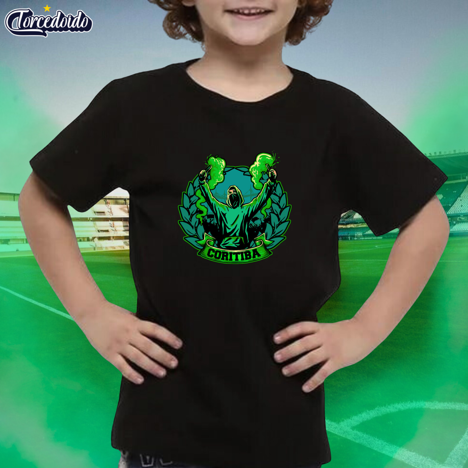 Nome do produto: Camiseta infantil Smoke - Coritiba