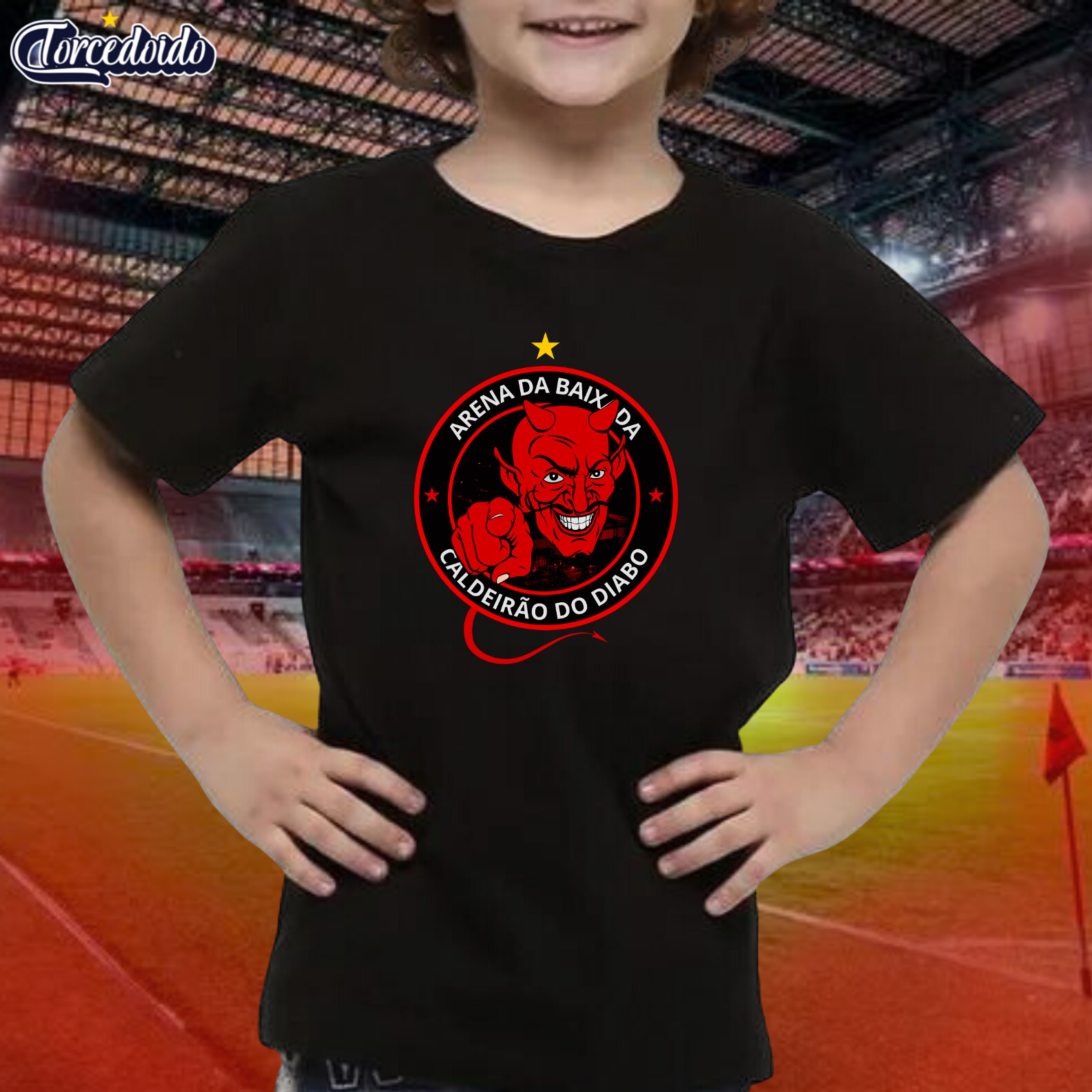 Nome do produto: Camiseta Infantil Caldeirão do Diabo - Athletico