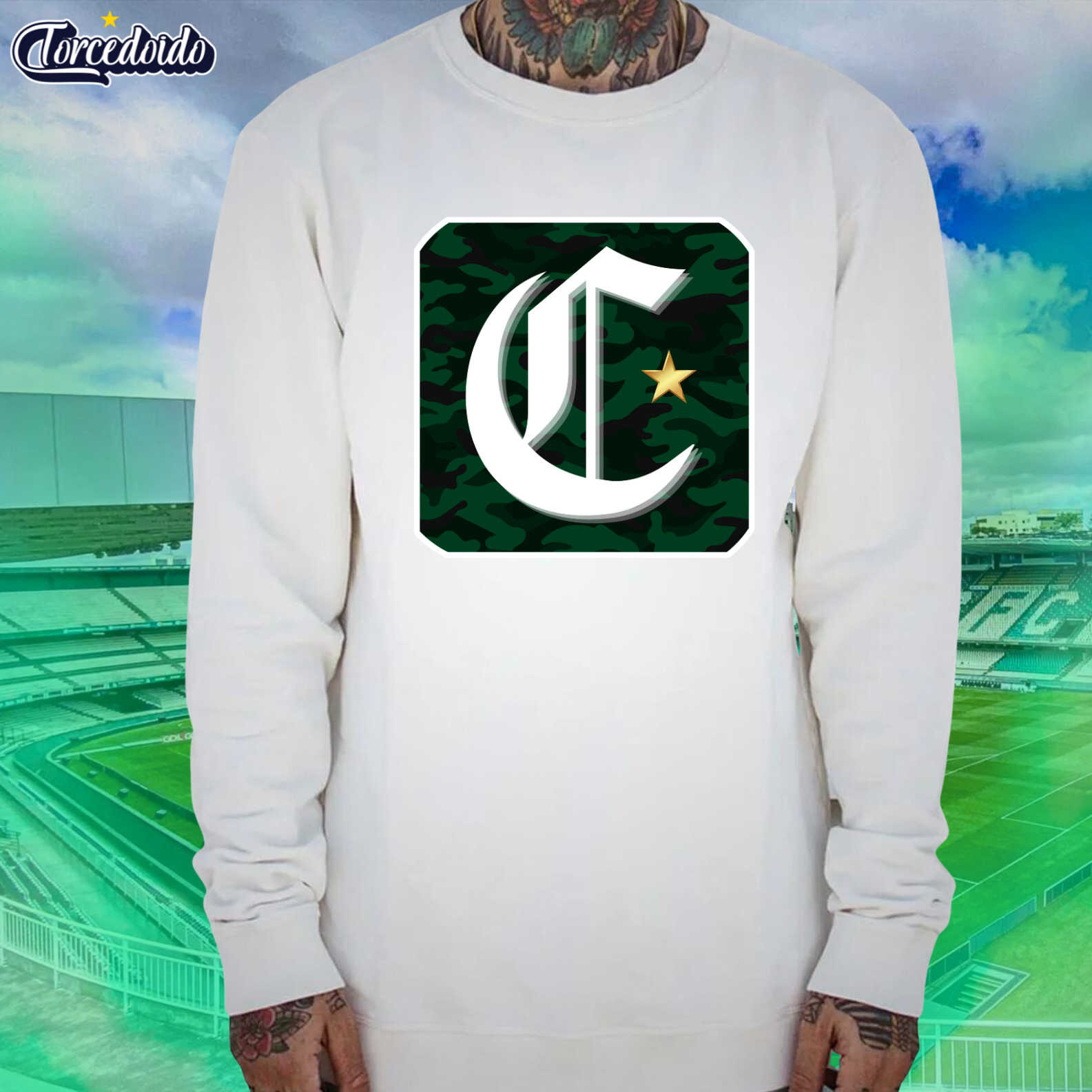 Nome do produto: Moletom Careca Letra - Coritiba