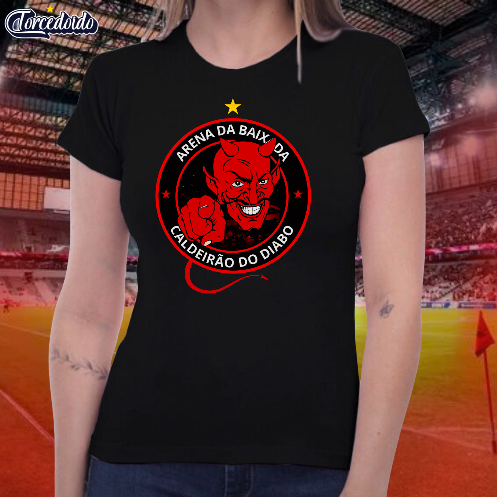 Nome do produto: Camiseta Baby Look Caldeirão do Diabo - Athletico