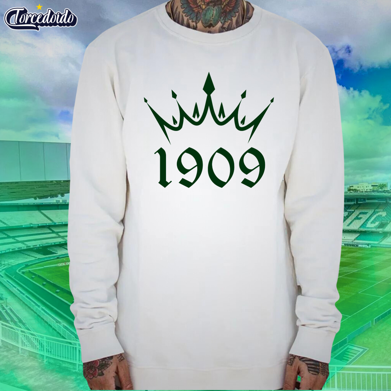 Nome do produto: Moletom Careca Padrão 1909 - Coritiba