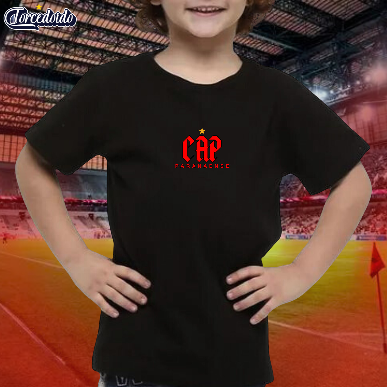 Nome do produto: Camiseta Infantil Logo Central - Athletico