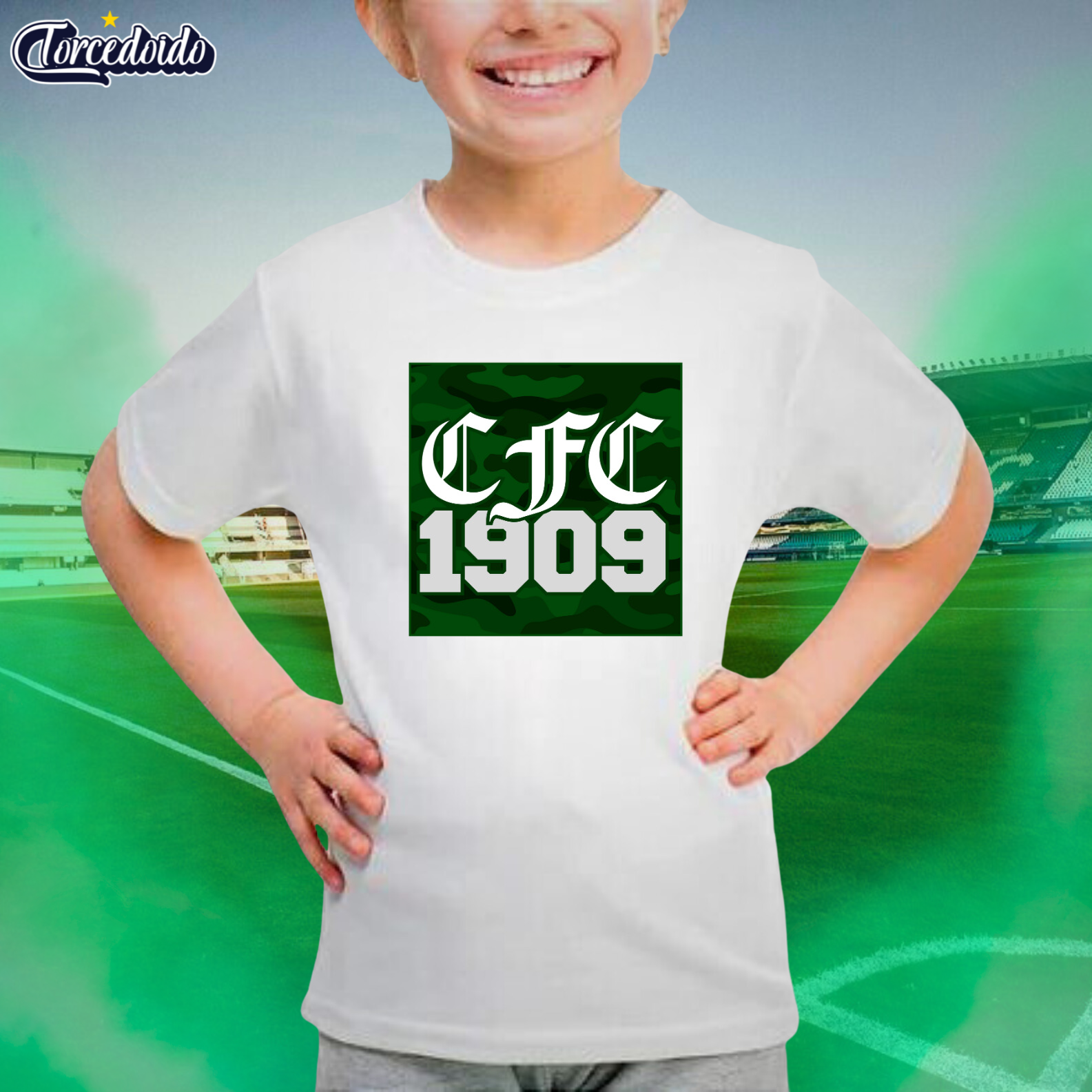 Nome do produto: Camiseta Infantil Camuflado 1909 - Coritiba