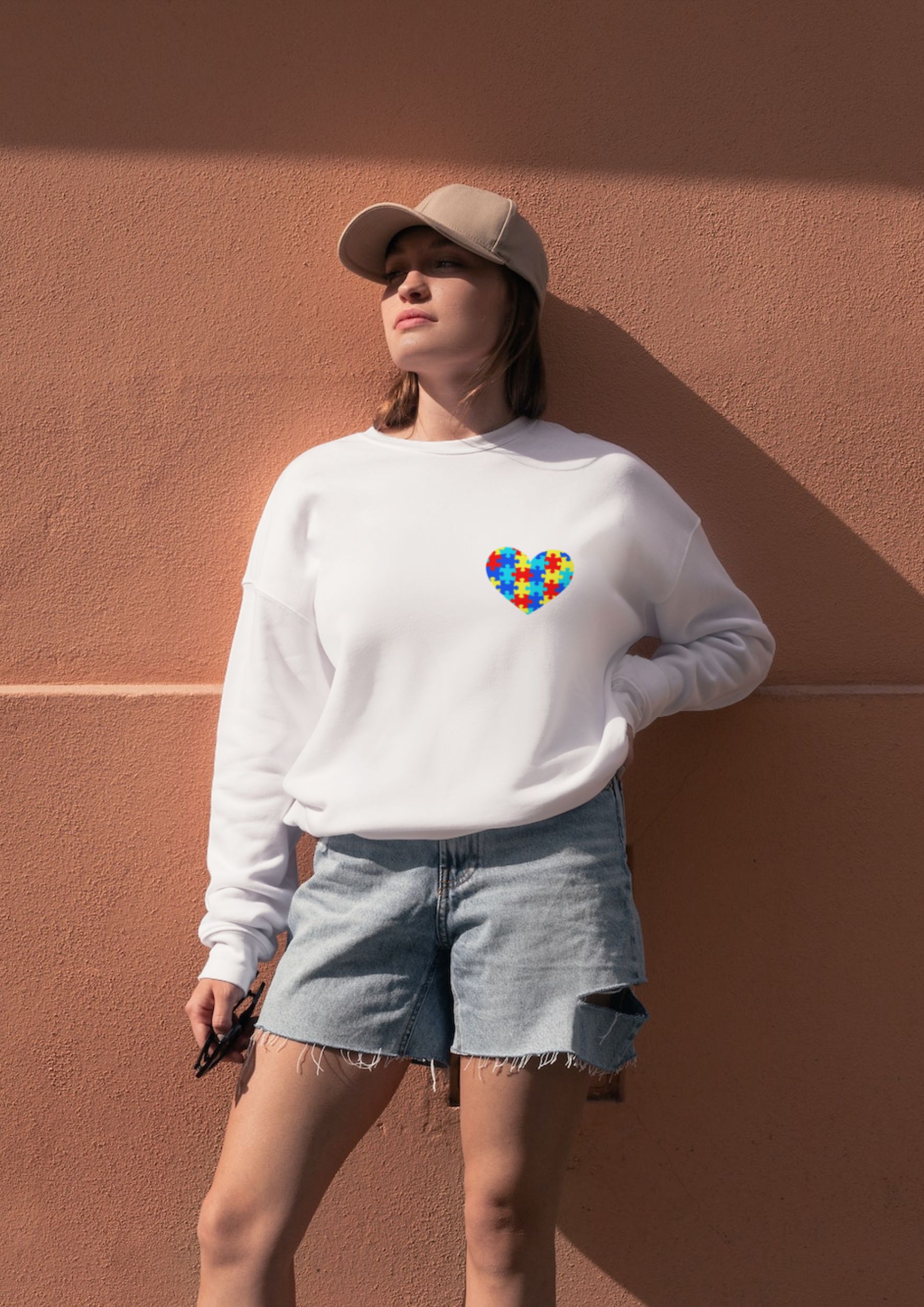 Nome do produto: Casaco de moleton coração do autismo - unissex