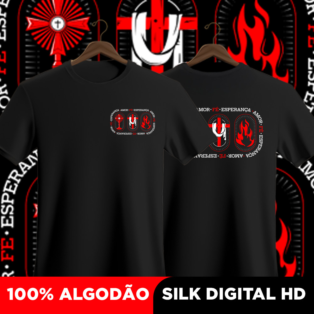Camisa Amor, fé e esperança
