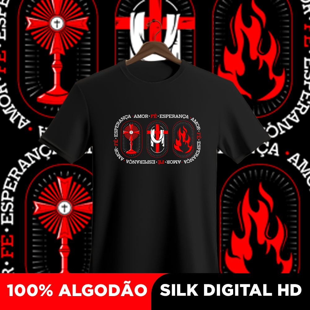 Camisa Amor, fé e esperança