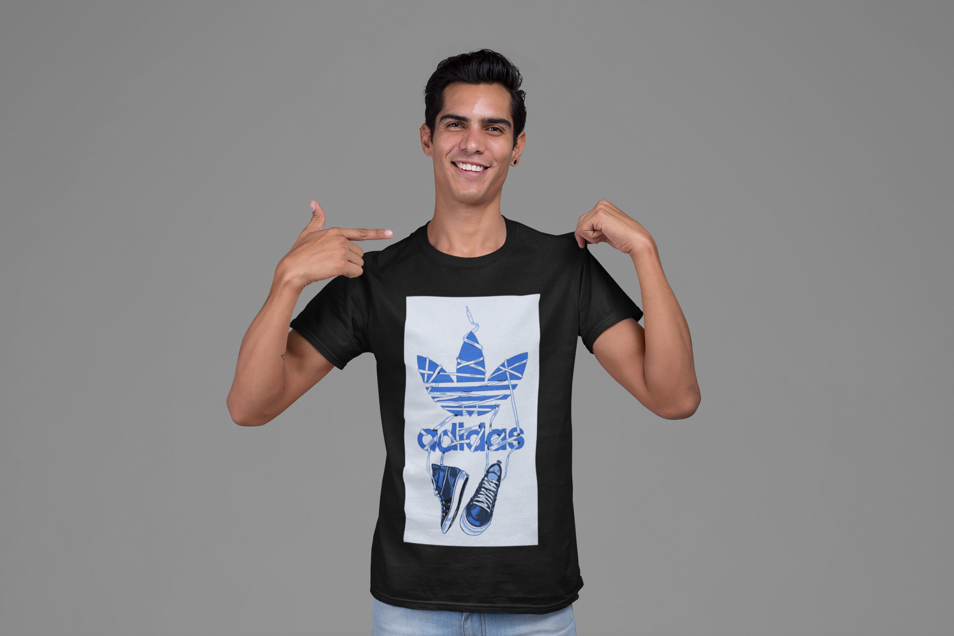 Nome do produto: CAMISETA ADIDAS TÊNIS ENROSCADO FRENTE