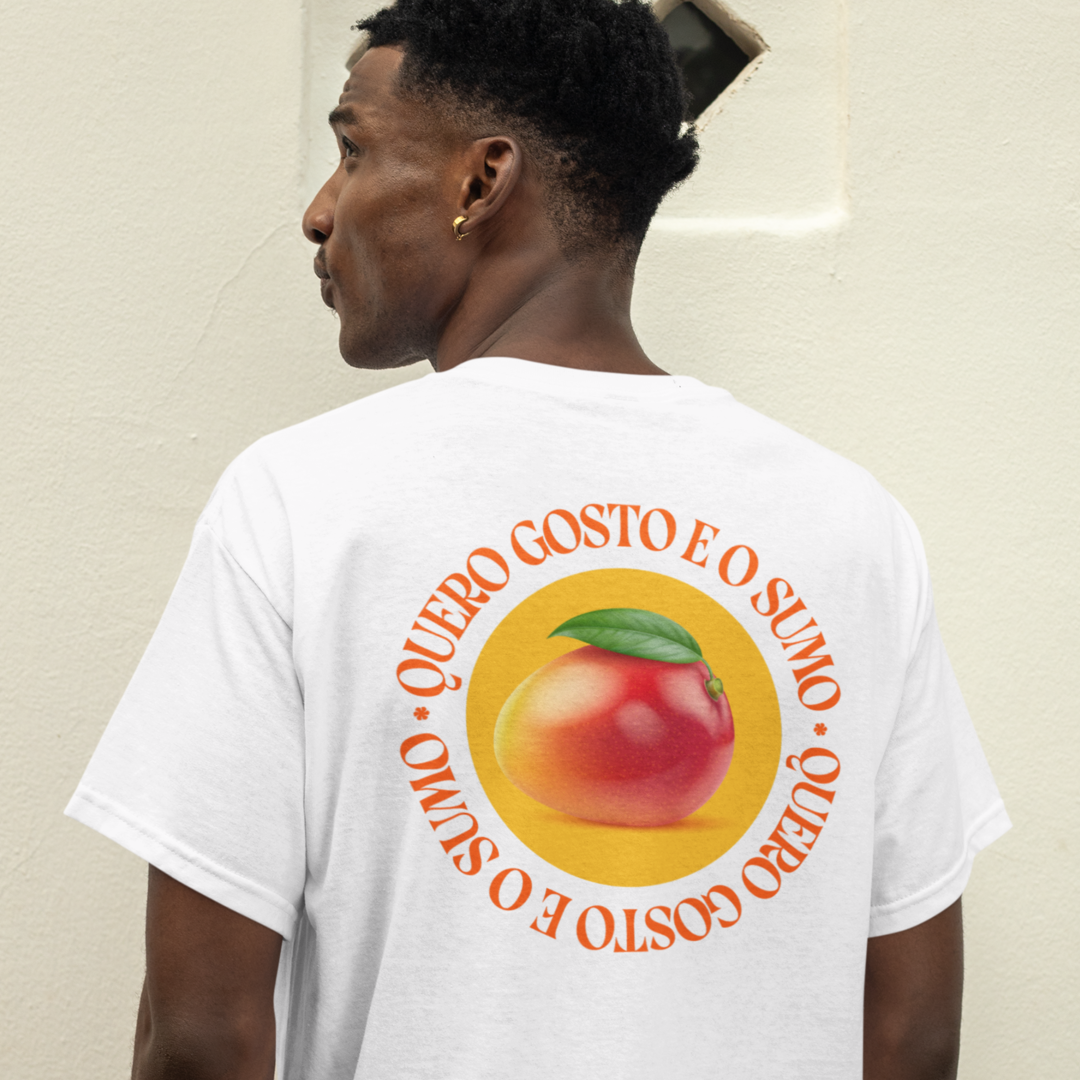 Nome do produto: Quero o Gosto e o Sumo – Manga Rosa (estampa somente nas costas)