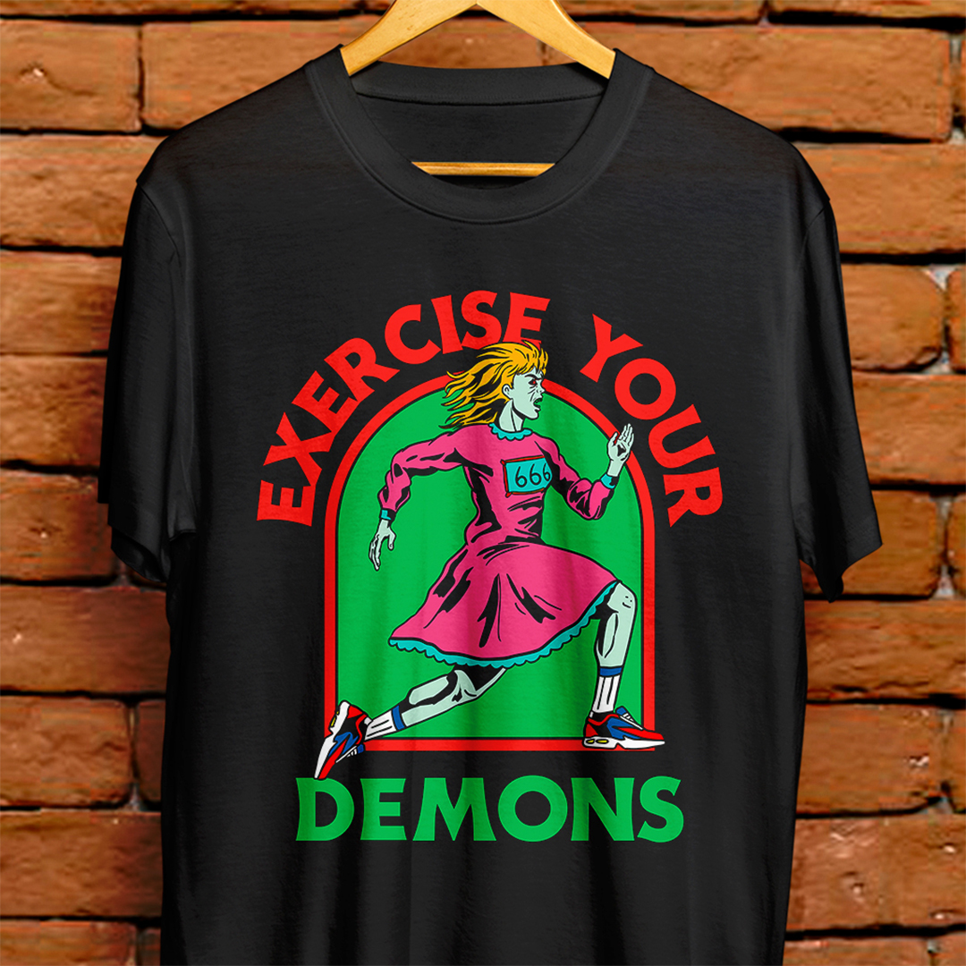 Nome do produto: Camiseta Unissex - Exercise your demons