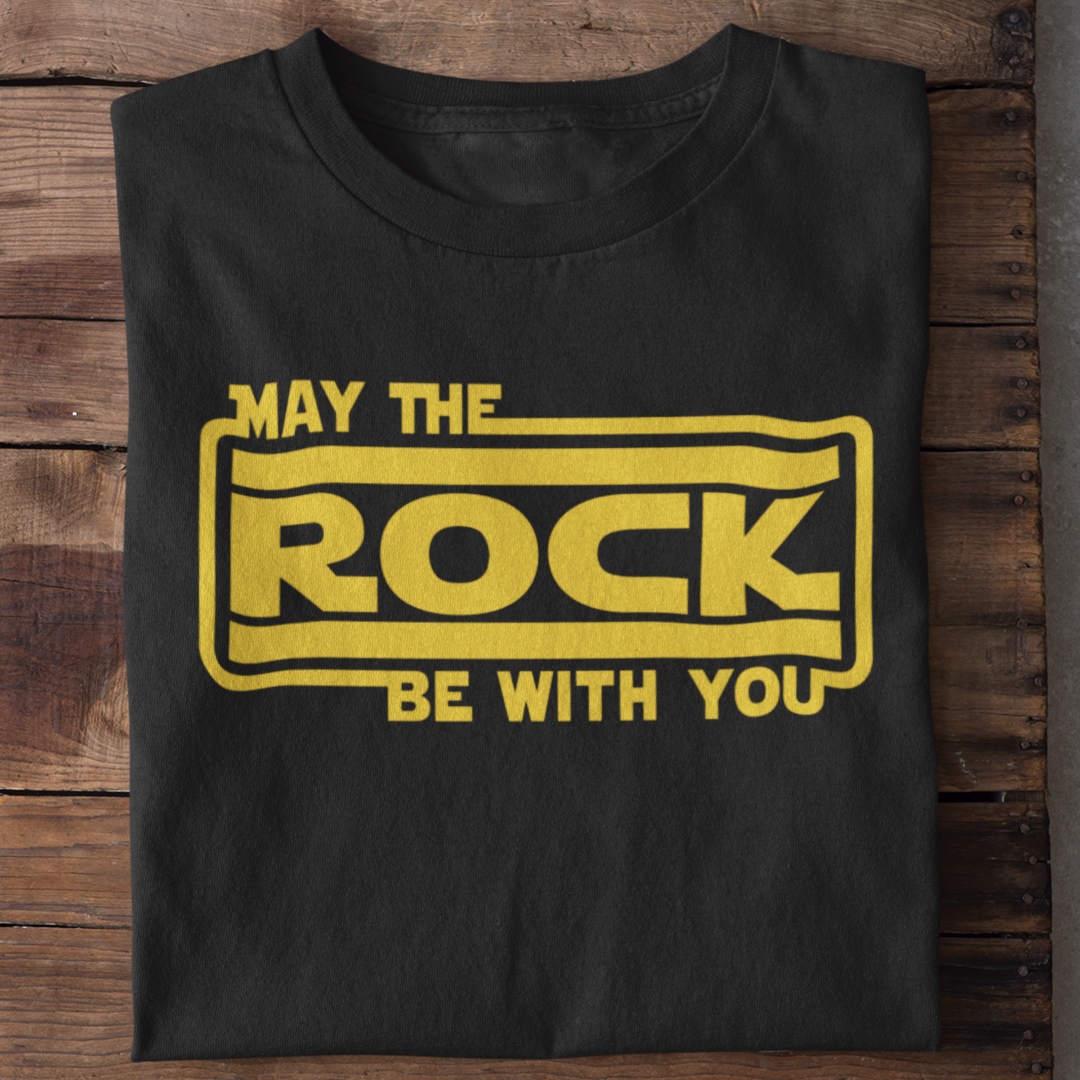 Nome do produto: Camiseta Unissex - May the rock be with you