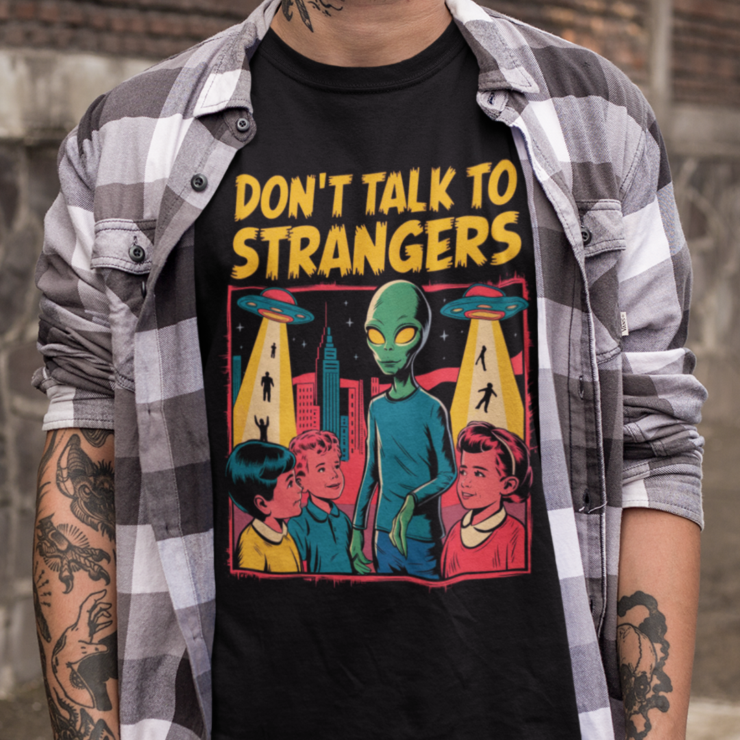 Nome do produto: Camiseta Unissex - Dont talk to strangers