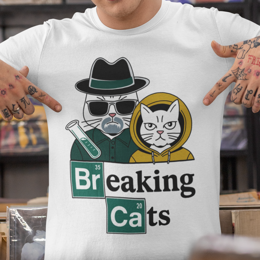 Nome do produto: Camiseta Unissex - Breaking Cats