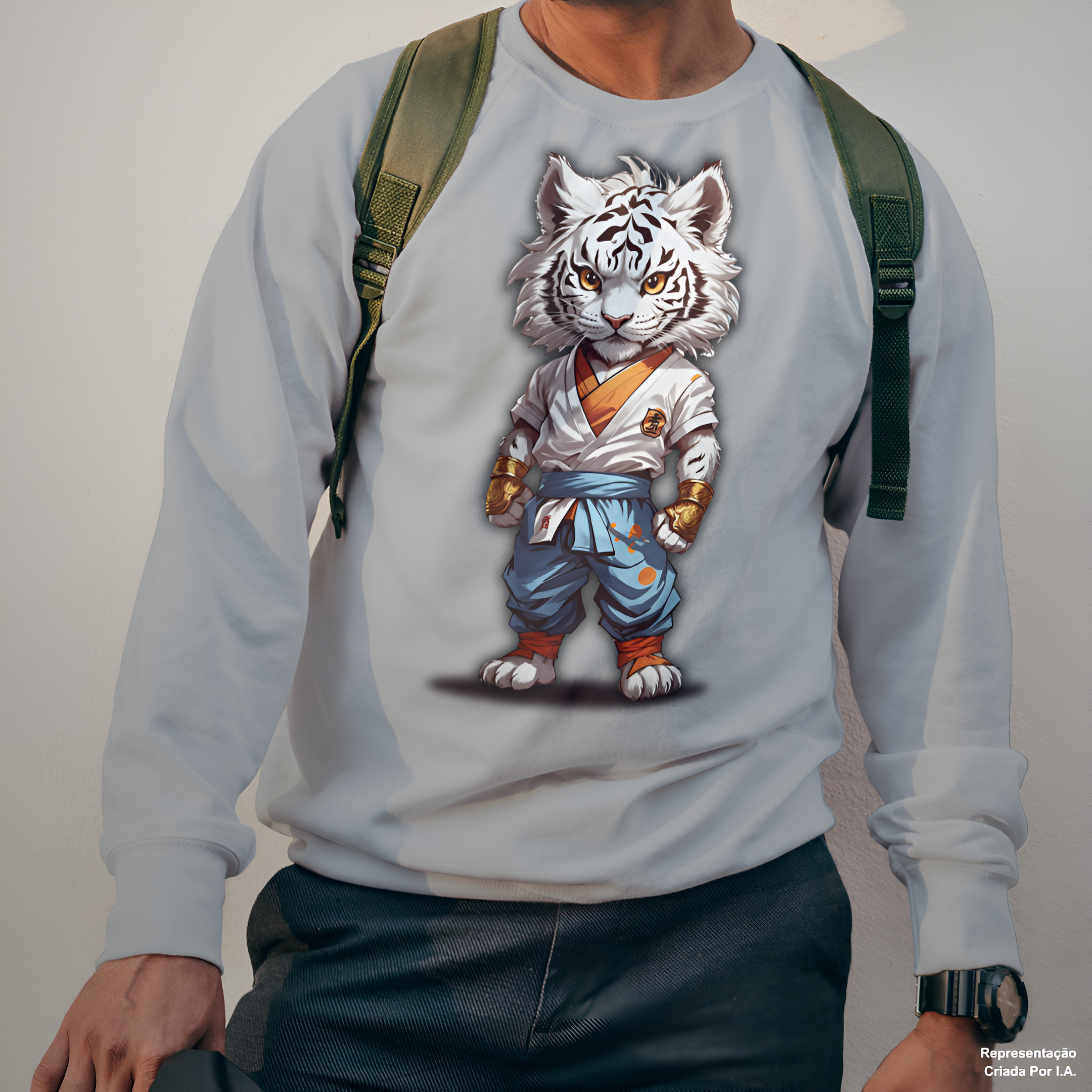 Nome do produto: Tigre Lutador Cabeça Dura - Moletom