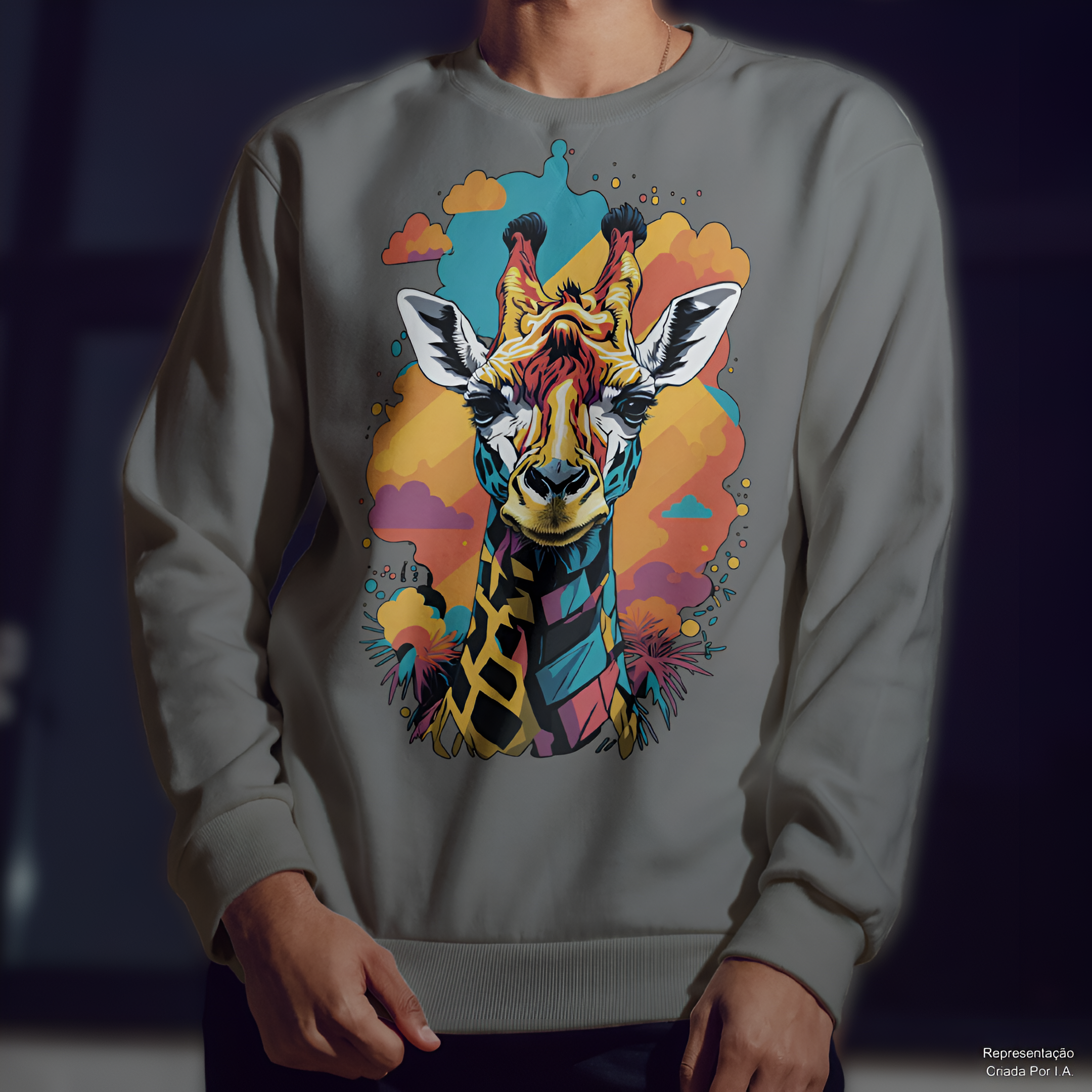 Nome do produto: Girafa Contemporânea - Moletom