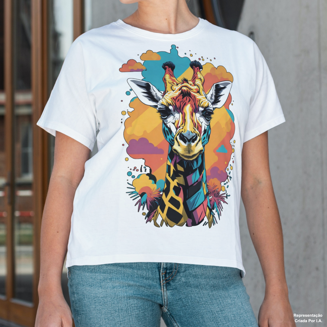Nome do produto: Girafa Contemporânea - Camiseta