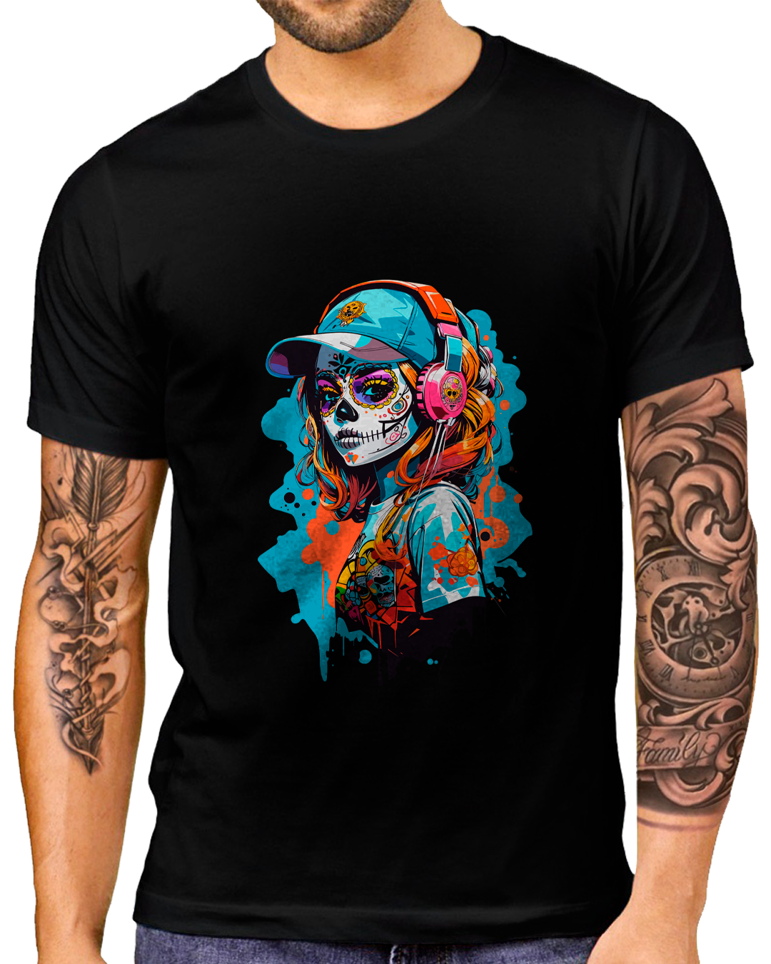 Nome do produto: T-Shirt Masculino Catrina Moderna Arte