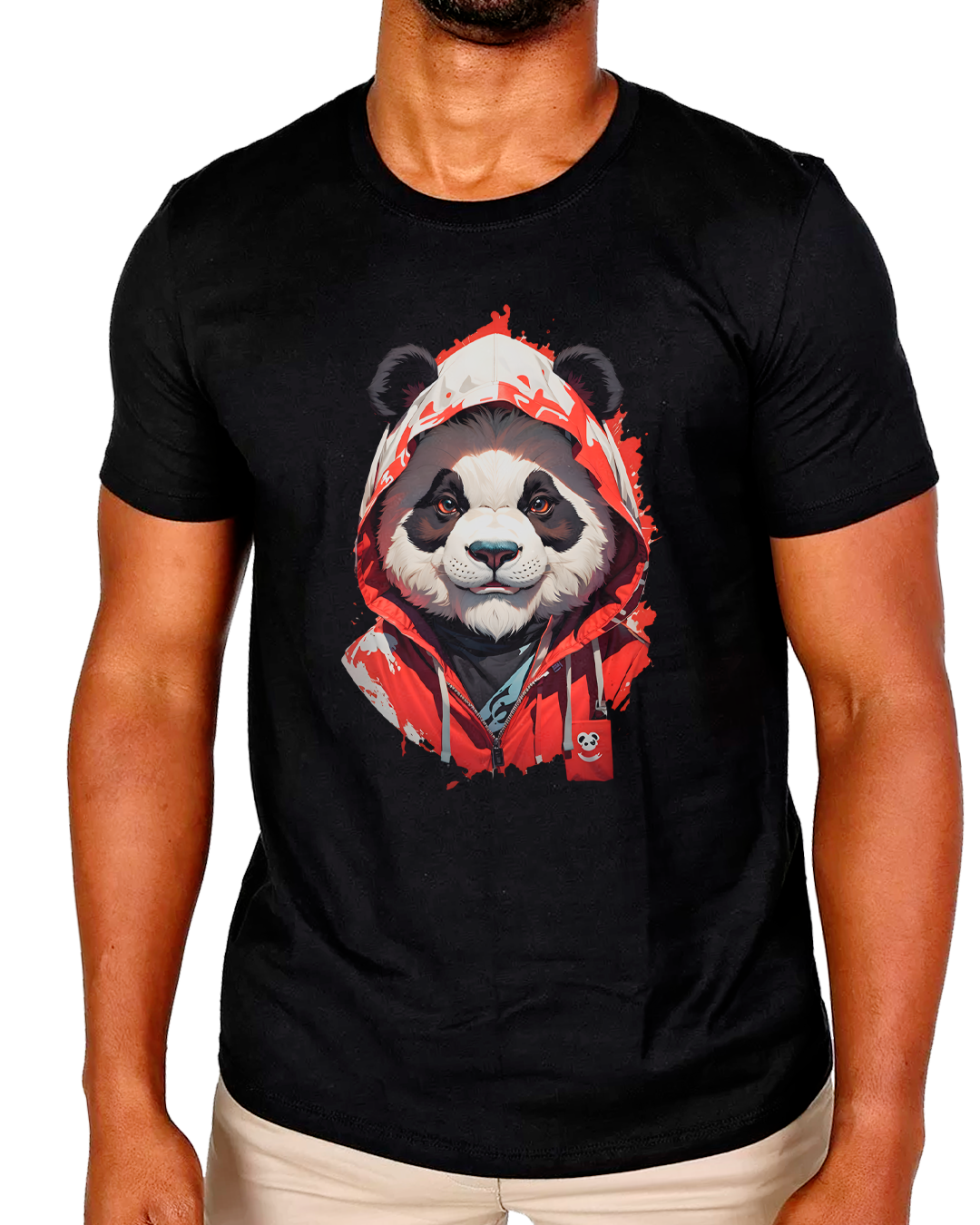 Nome do produto: T-Shirt Masculino Panda Red Arte