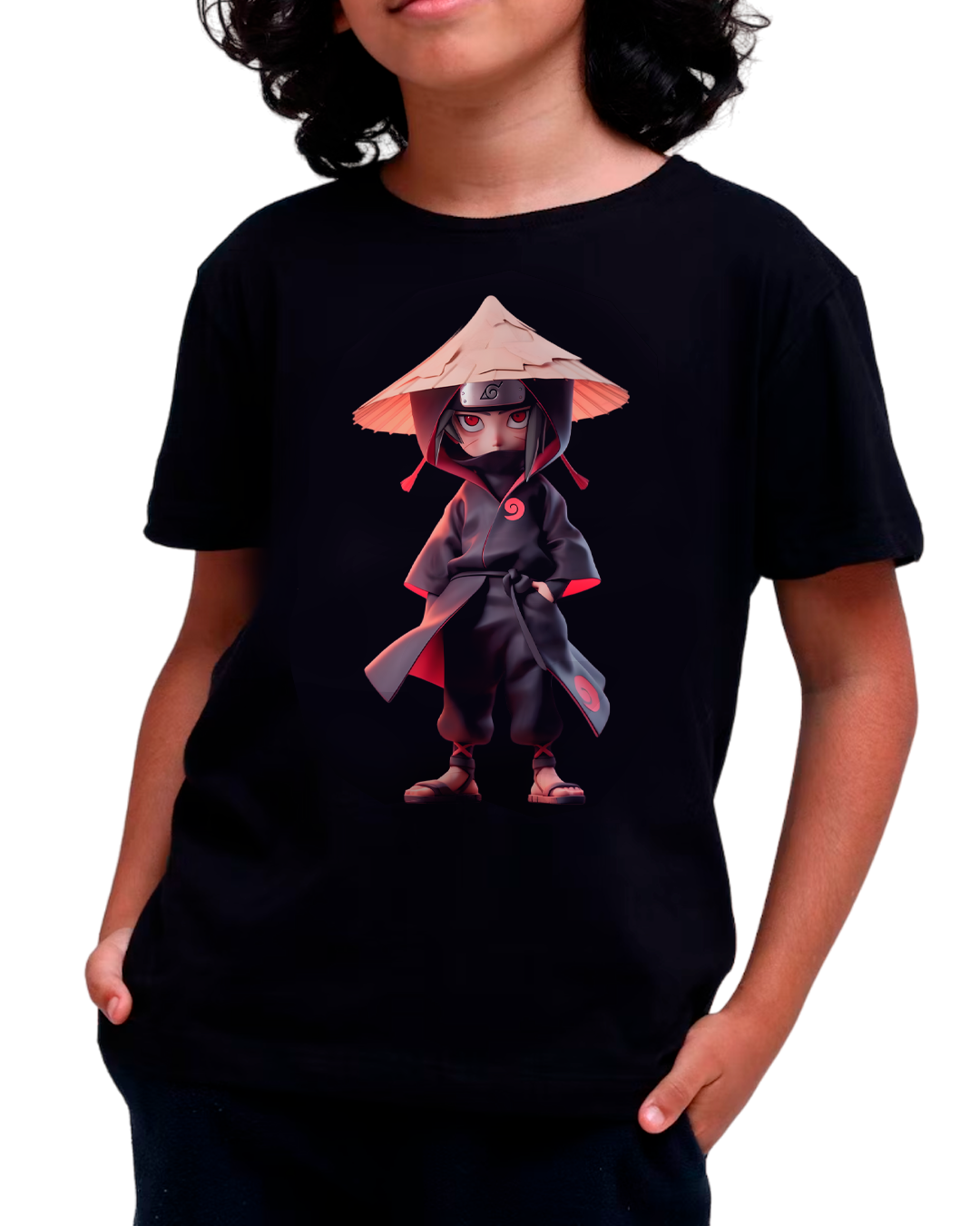Nome do produto: T-Shirt Intantil (10 a 14anos) Itachi Uchiha