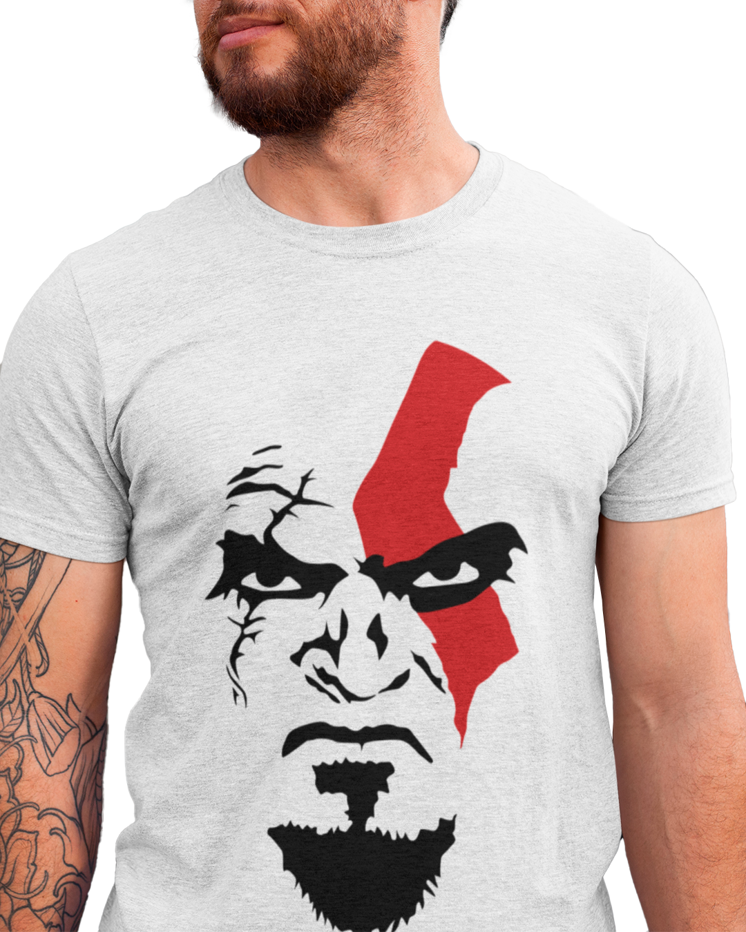 Nome do produto: T-Shirt Masculino Kratos God of War Rosto