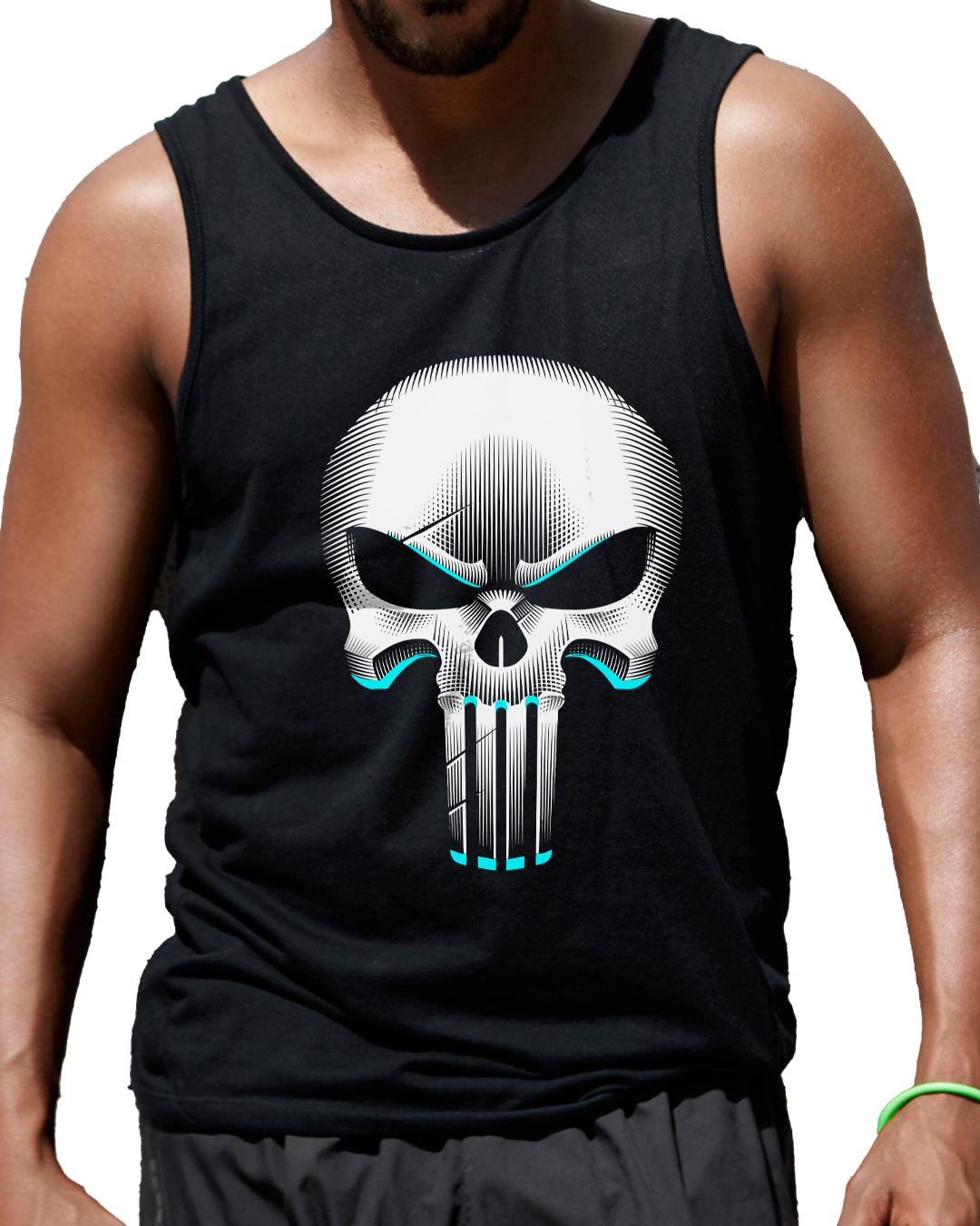 Nome do produto: Regata Masculino Caveira Metalica