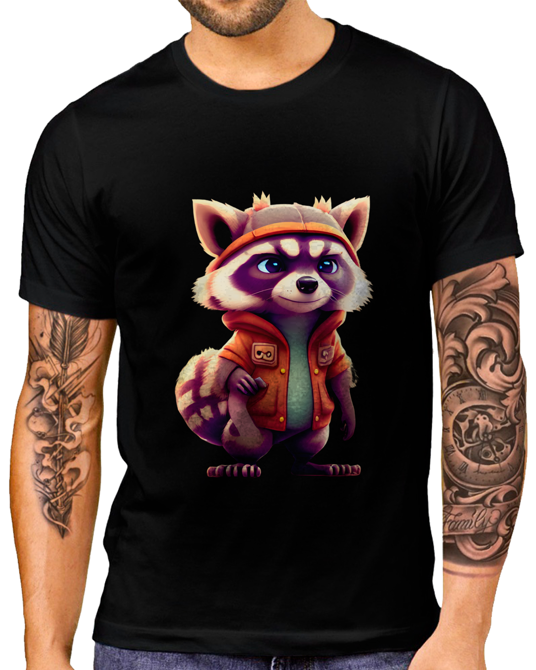 Nome do produto: T-Shirt Masculino Guaxinim