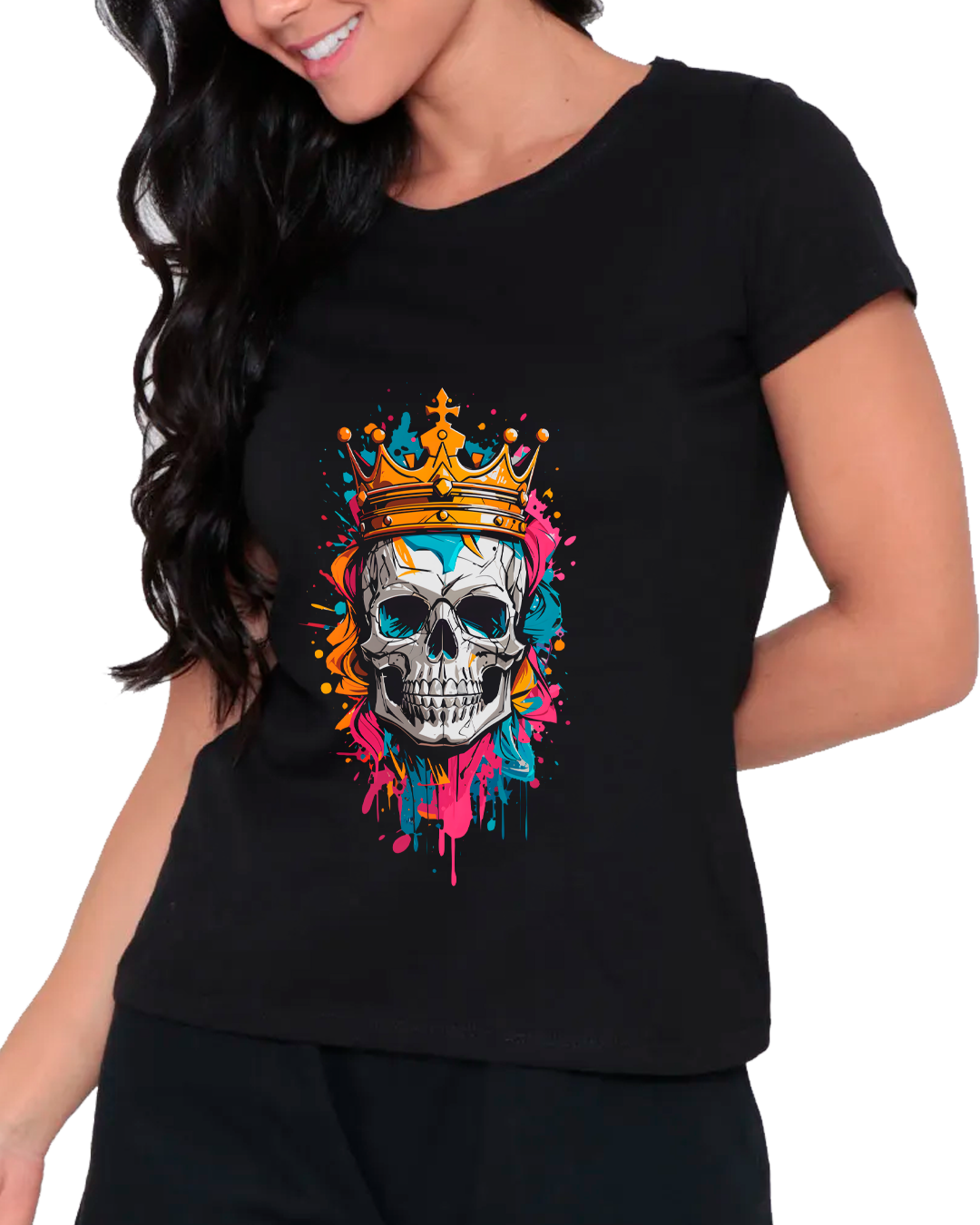 Nome do produto: Baby Long Caveira com Coroa