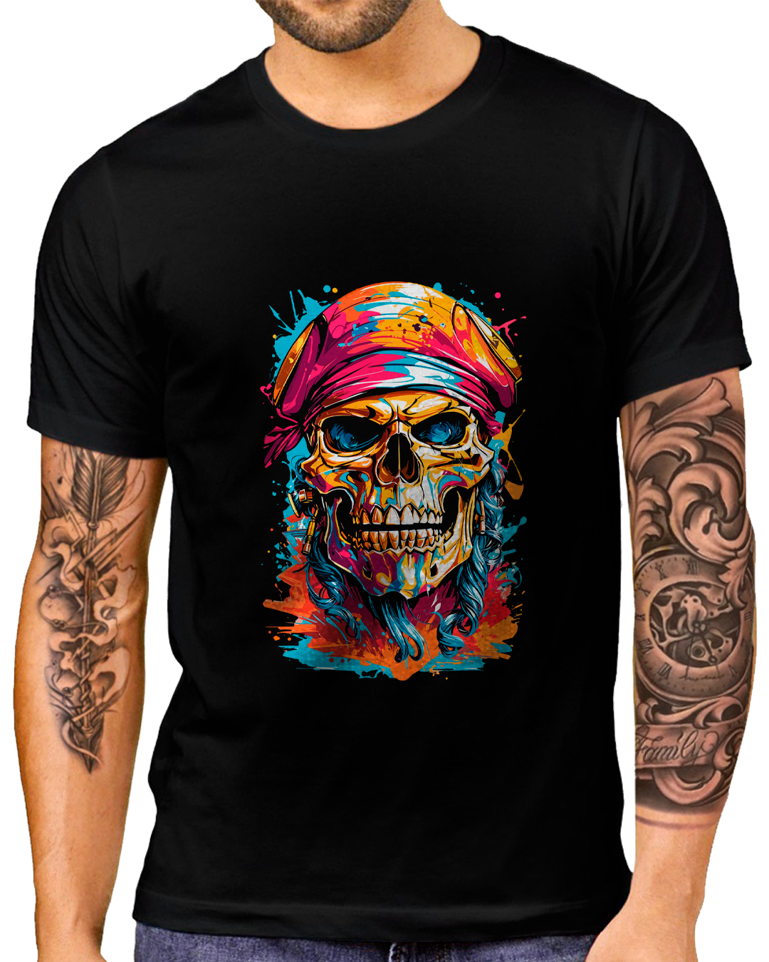 Nome do produto: T-Shirt Masculino Pirata Arte