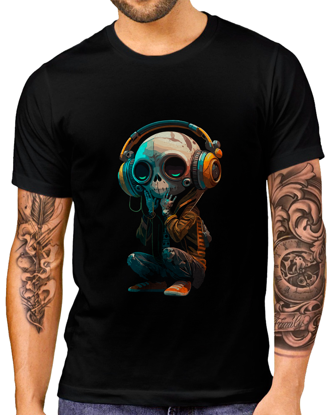 Nome do produto: T-Shirt Masculino Alien Caveira