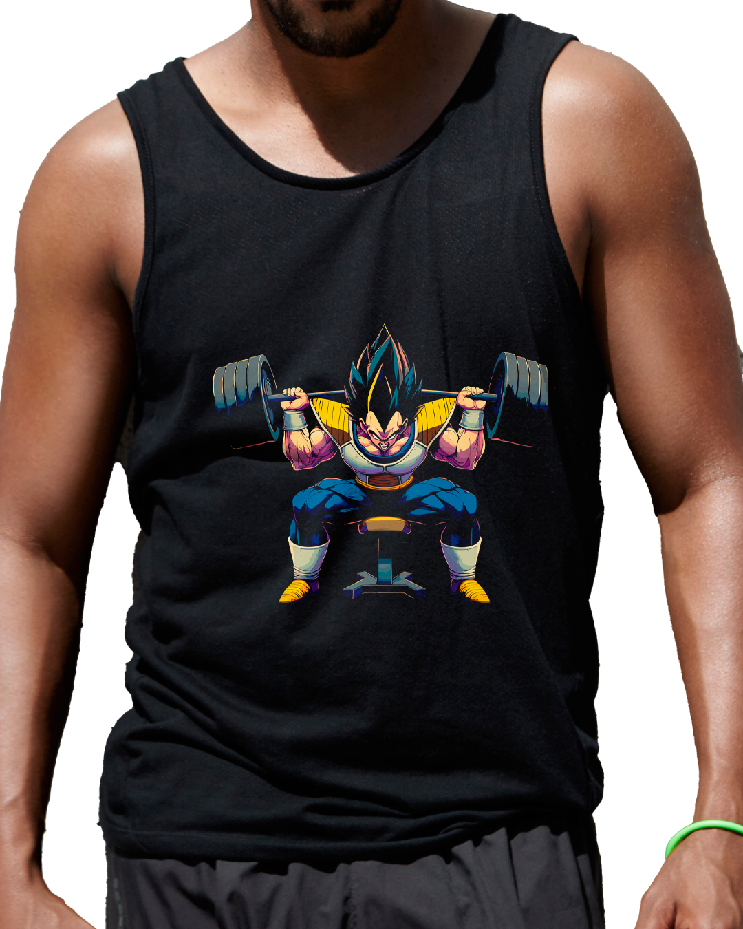 Nome do produto: Regata Masculino Vegeta Levantando Peso 