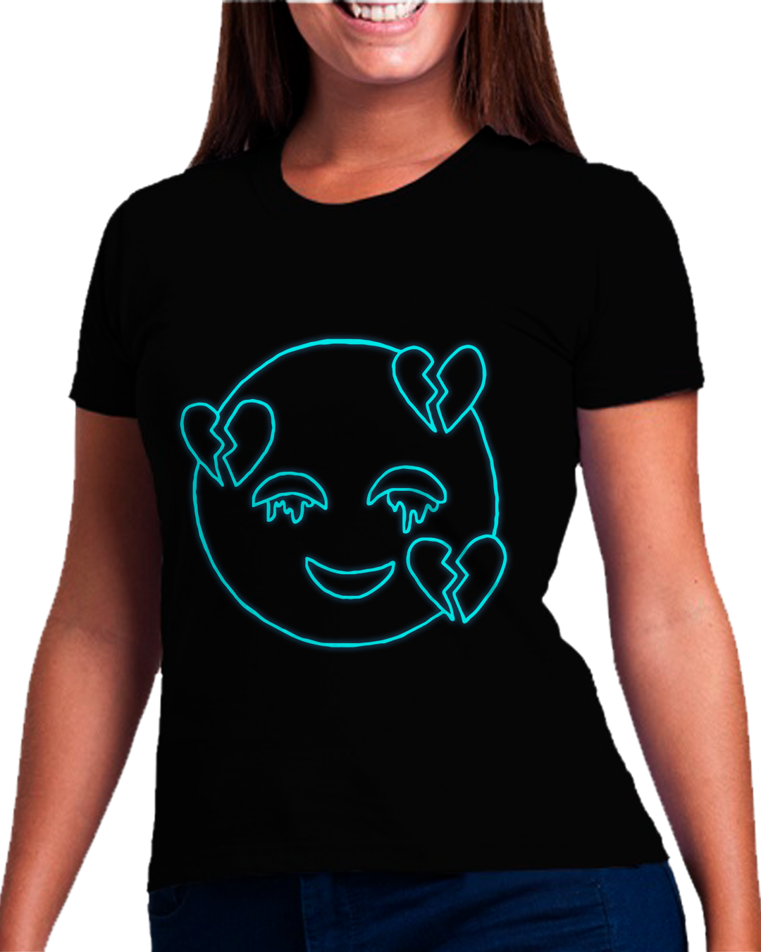 Nome do produto: Baby Long Feminina Emoji Chorando