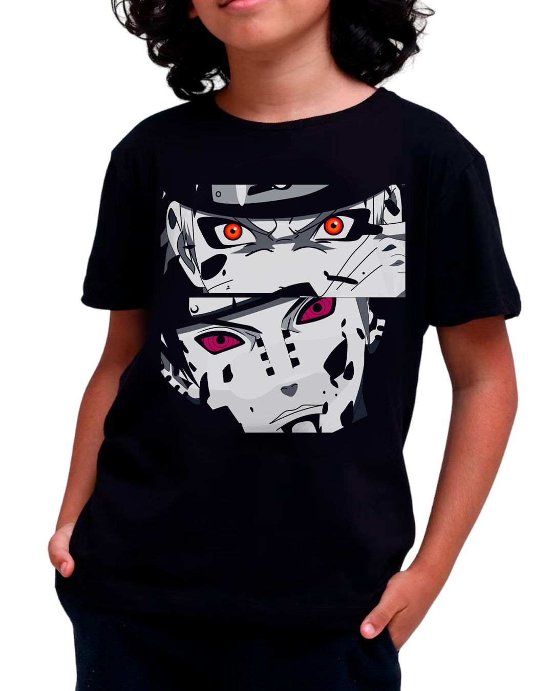Nome do produto: T-Shirt Intantil (10 a 14anos) Naruto e Pain