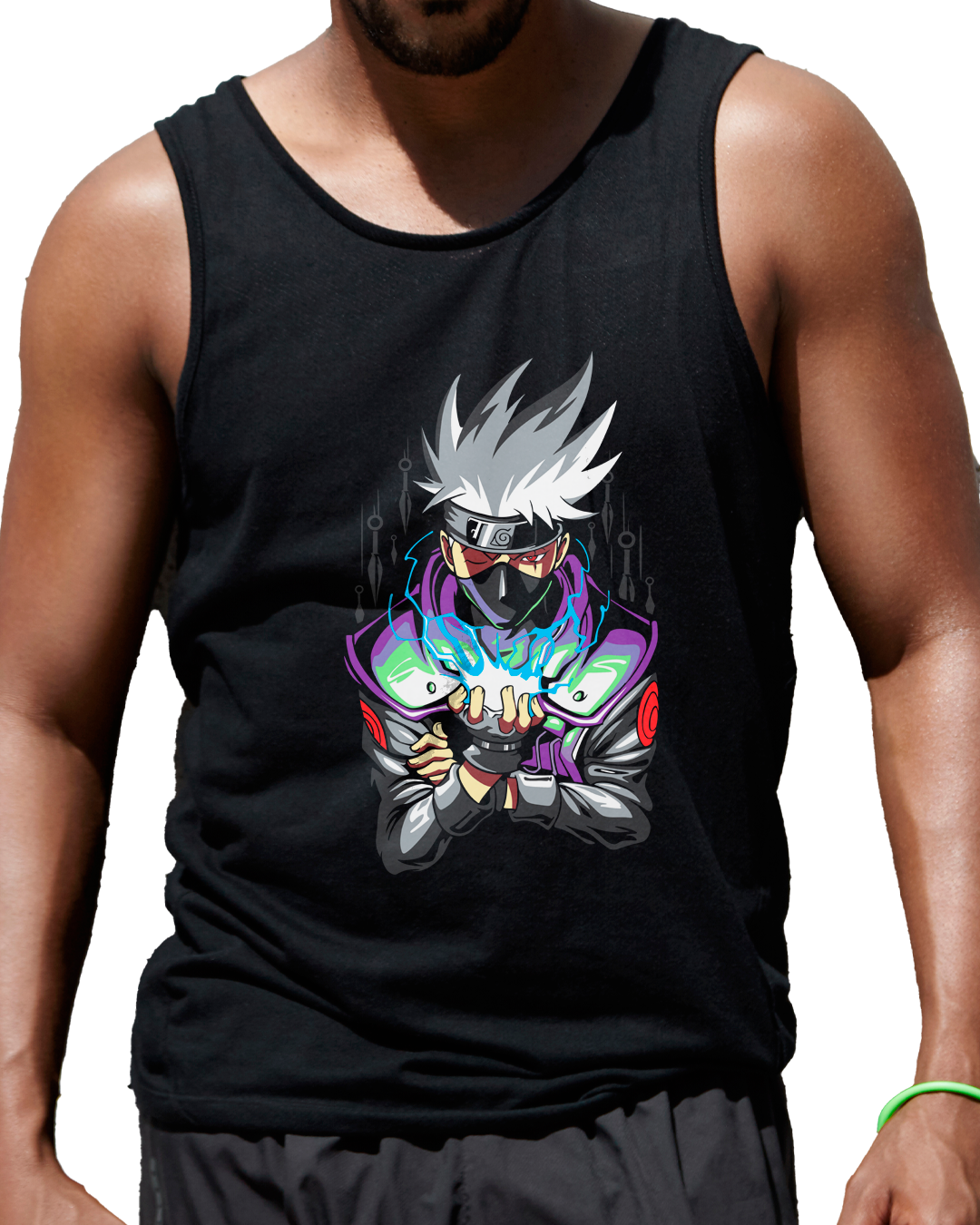 Nome do produto: Regata Masculino Kakashi Sensei Chidori