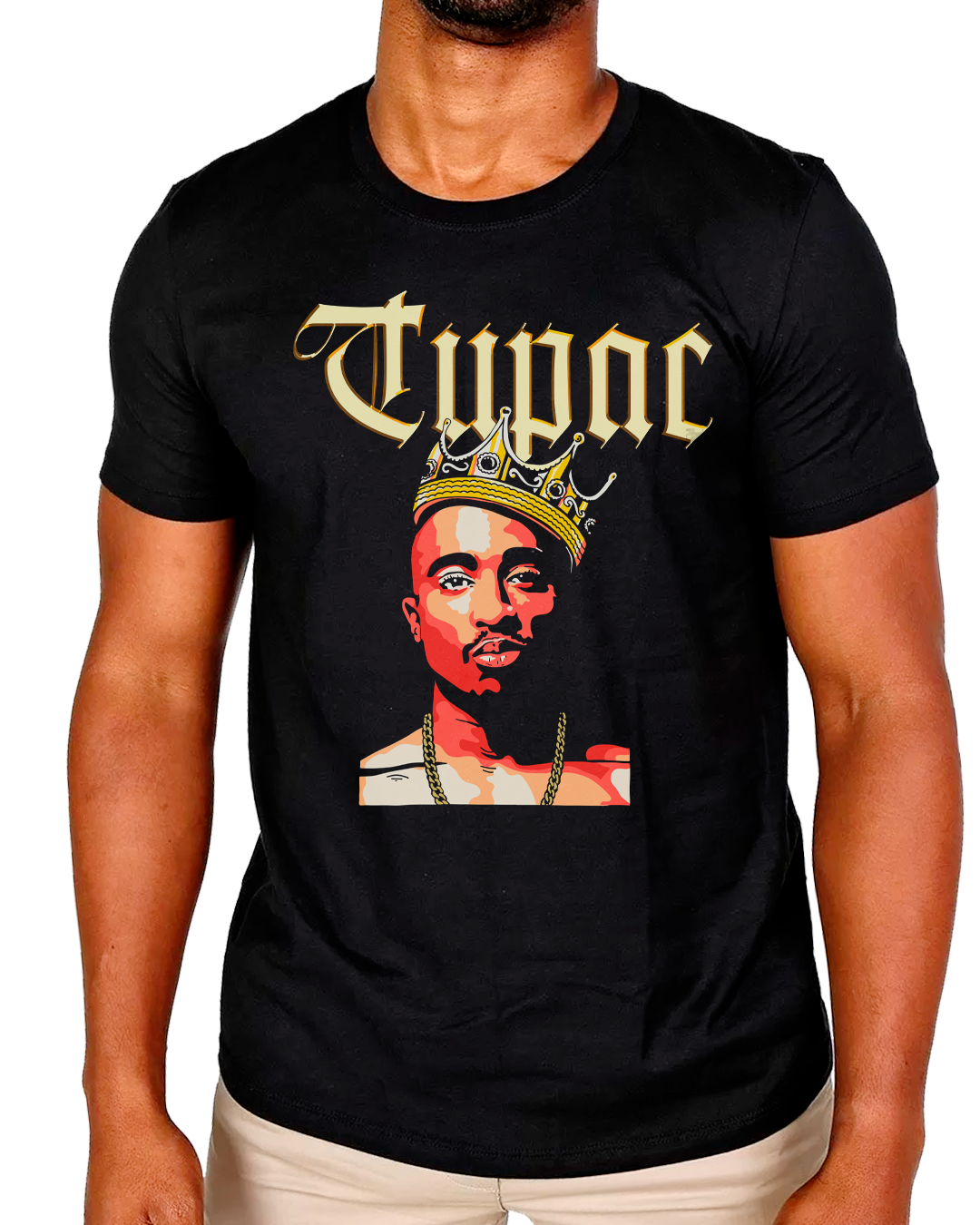 Nome do produto: T-Shirt Masculino Tupac Letra