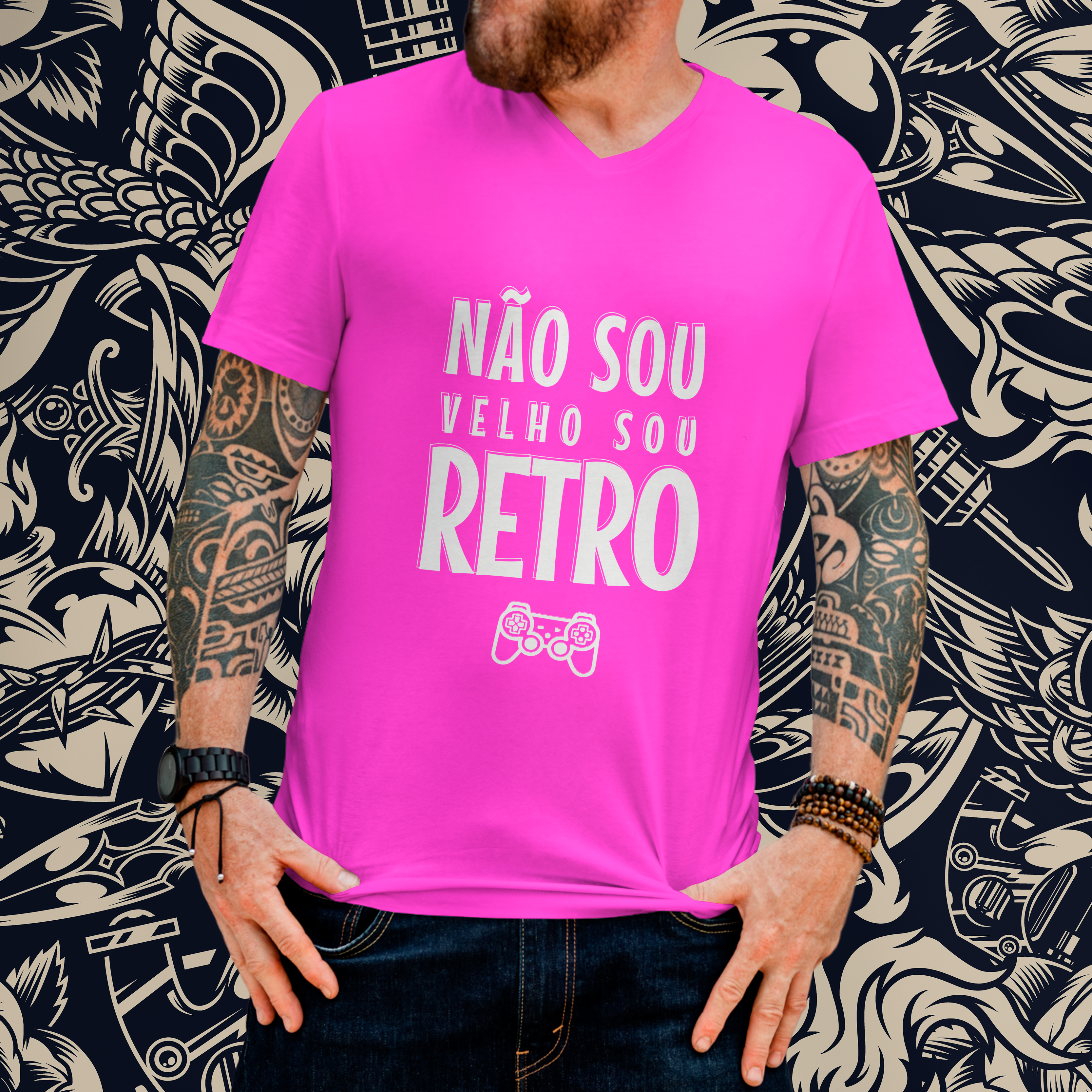 Nome do produto: Camiseta Nostalgia: Abraçando o Estilo Retrô com Orgulho