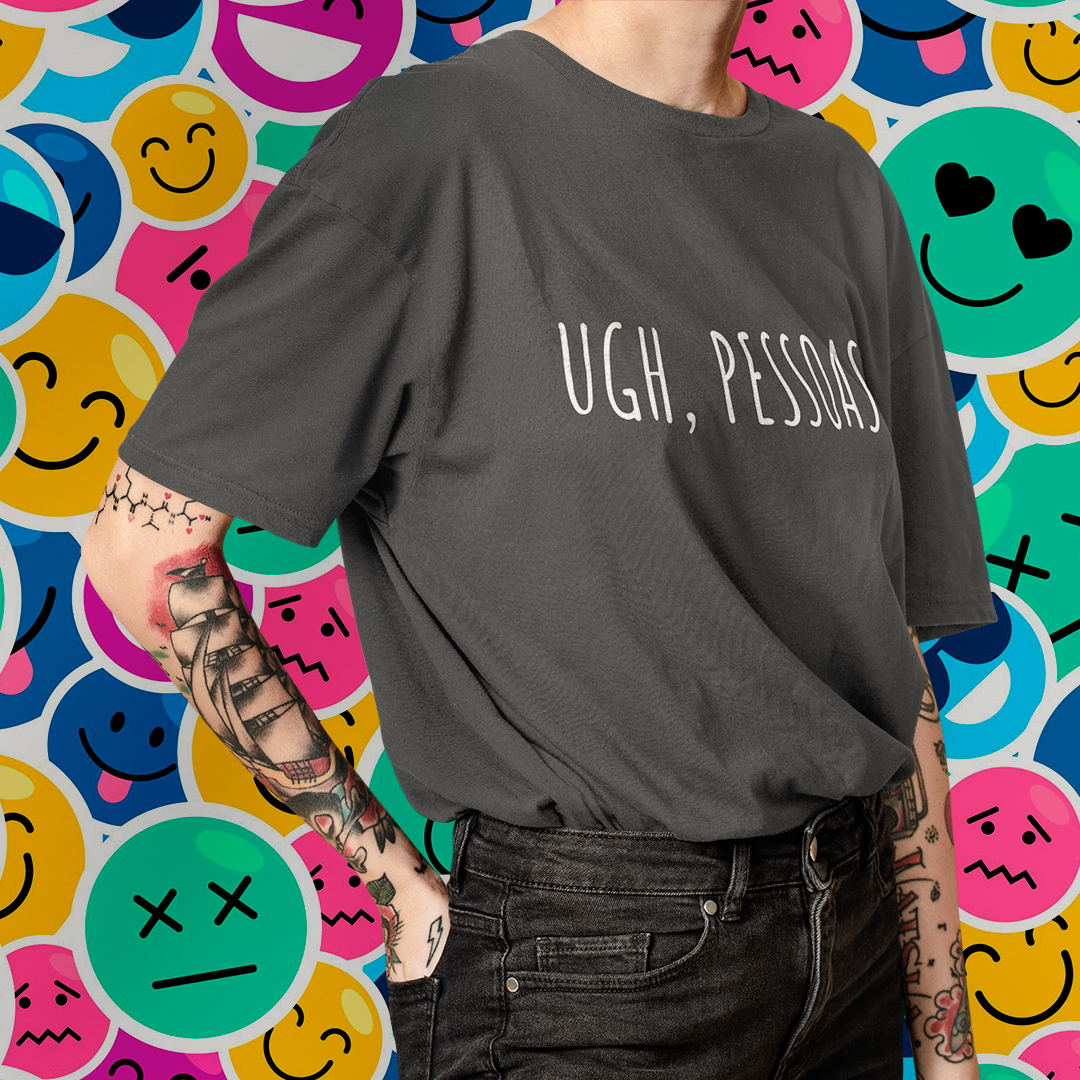 Nome do produto:  Ugh, Pessoas T-Shirt para os Amantes da Introversão