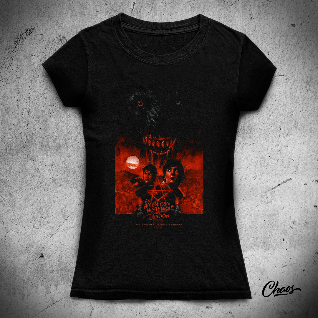 Nome do produto: Camiseta Baby Long American Werewolf in London