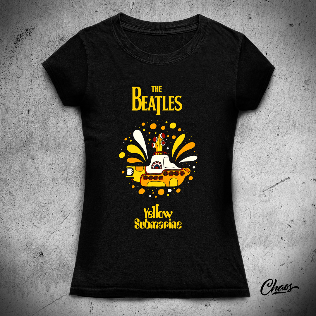 Nome do produto: Camiseta Baby Long The Beatles Yellow Submarine