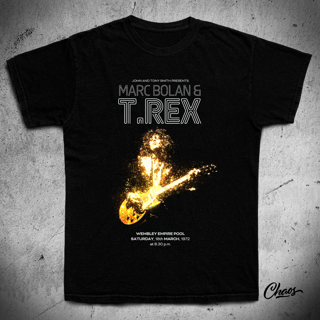 Nome do produto: Camiseta Marc Bolan and T Rex Wembley Empire Pool
