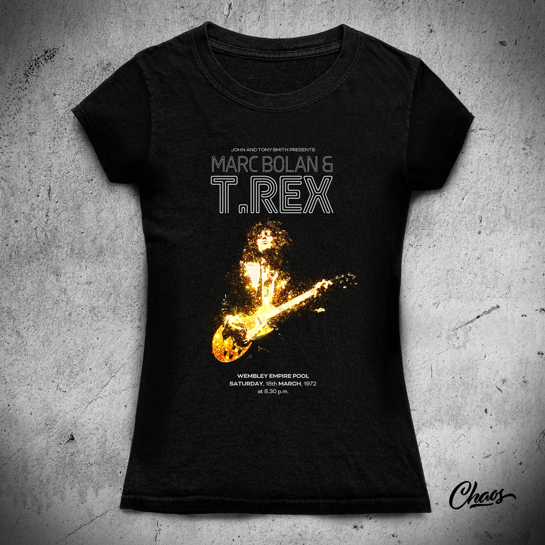 Nome do produto: Camiseta Baby Long Marc Bolan and T Rex Wembley Empire Pool