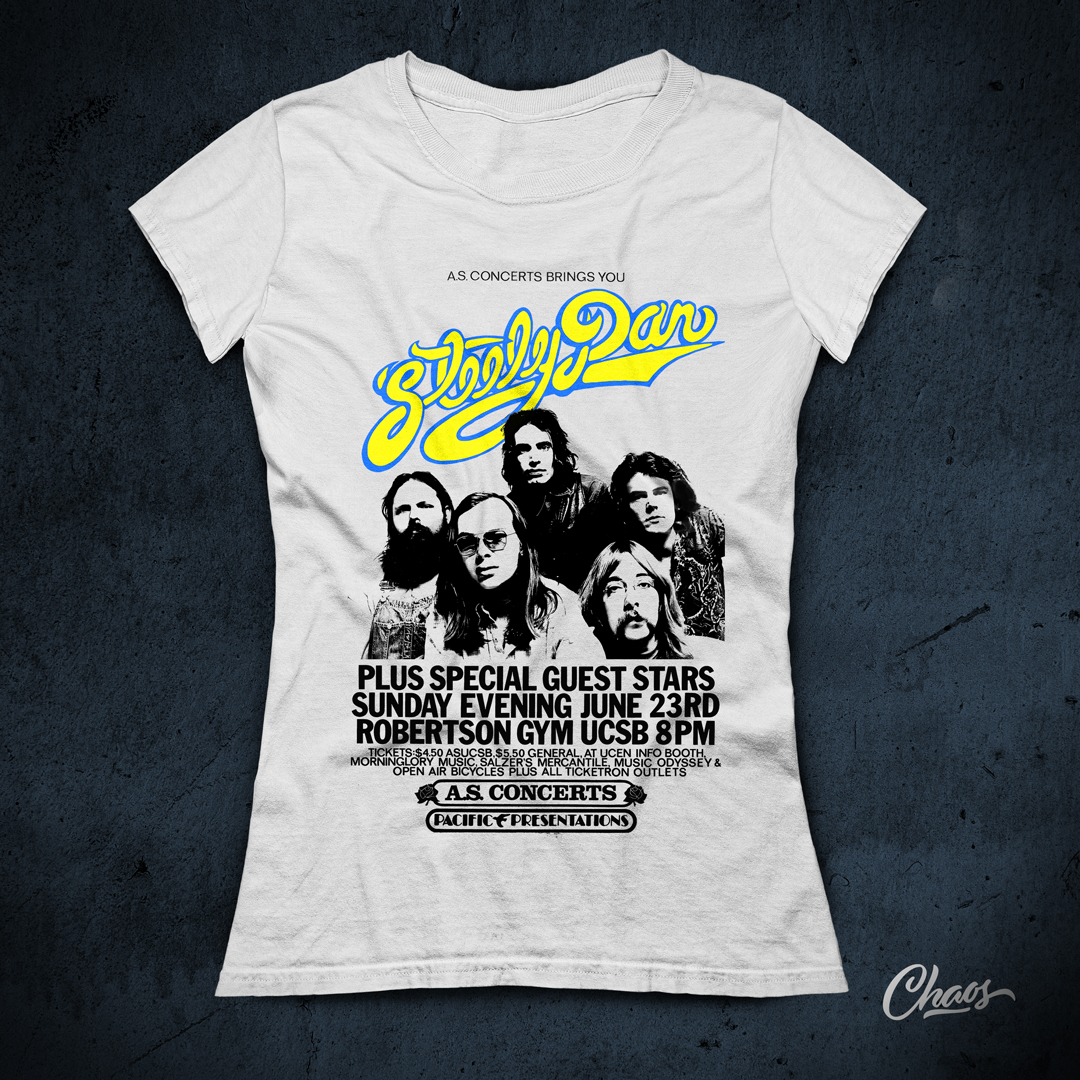 Nome do produto: Camiseta Baby Long Steely Dan Concert