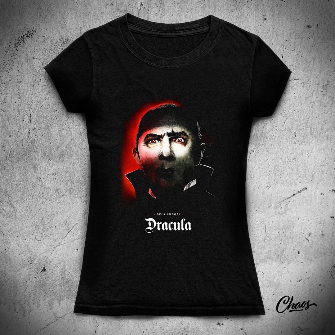 Nome do produto: Camiseta Baby Long Drácula Bela Lugosi