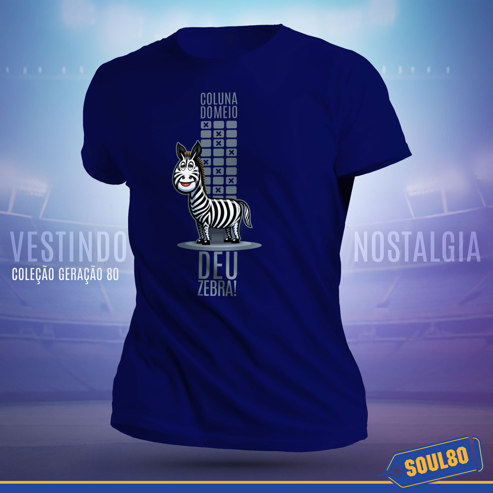 Nome do produto: Camisa Zebrinha da Loto - Coleção Geração 80