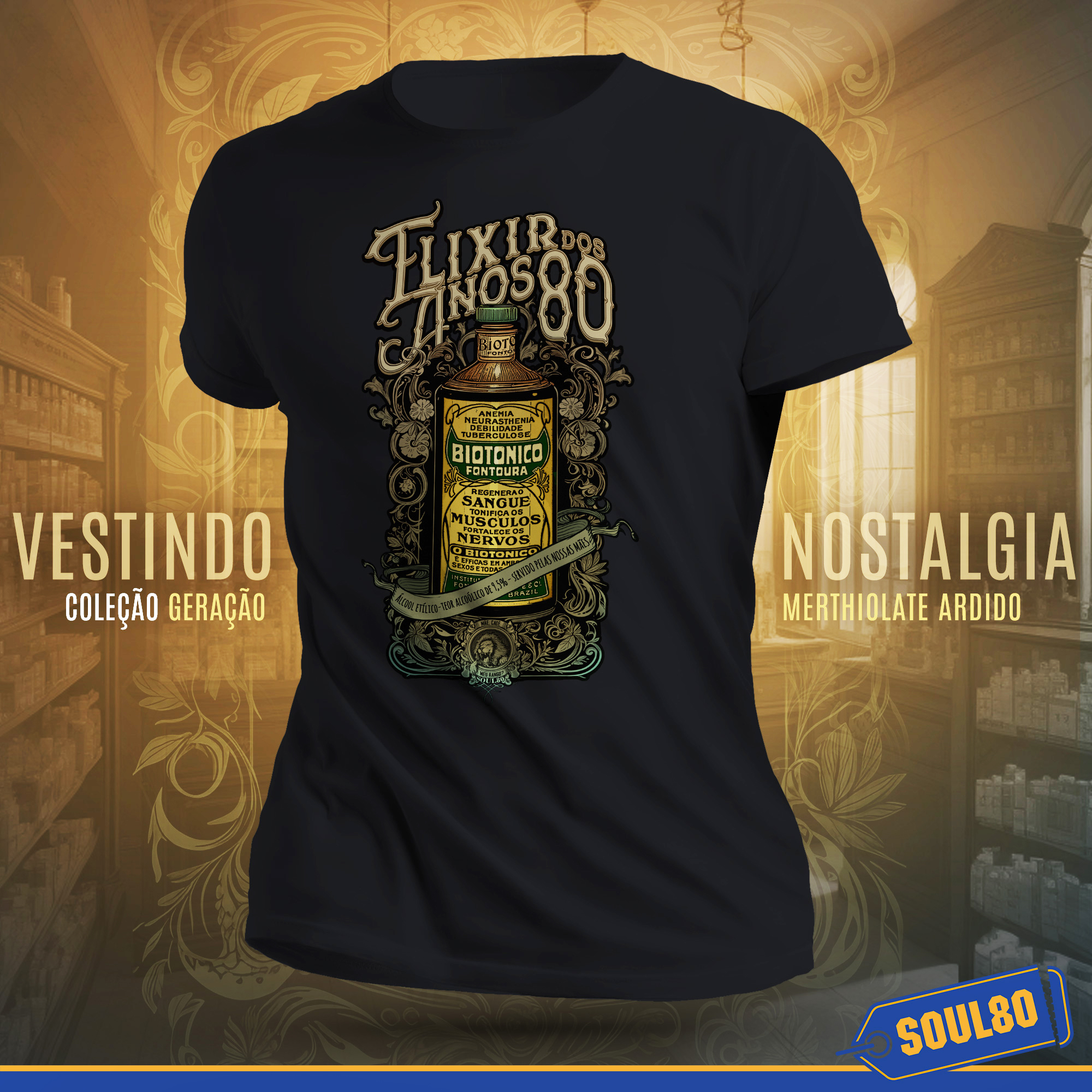 Nome do produto: Camiseta Elixir 80 - Geração 80
